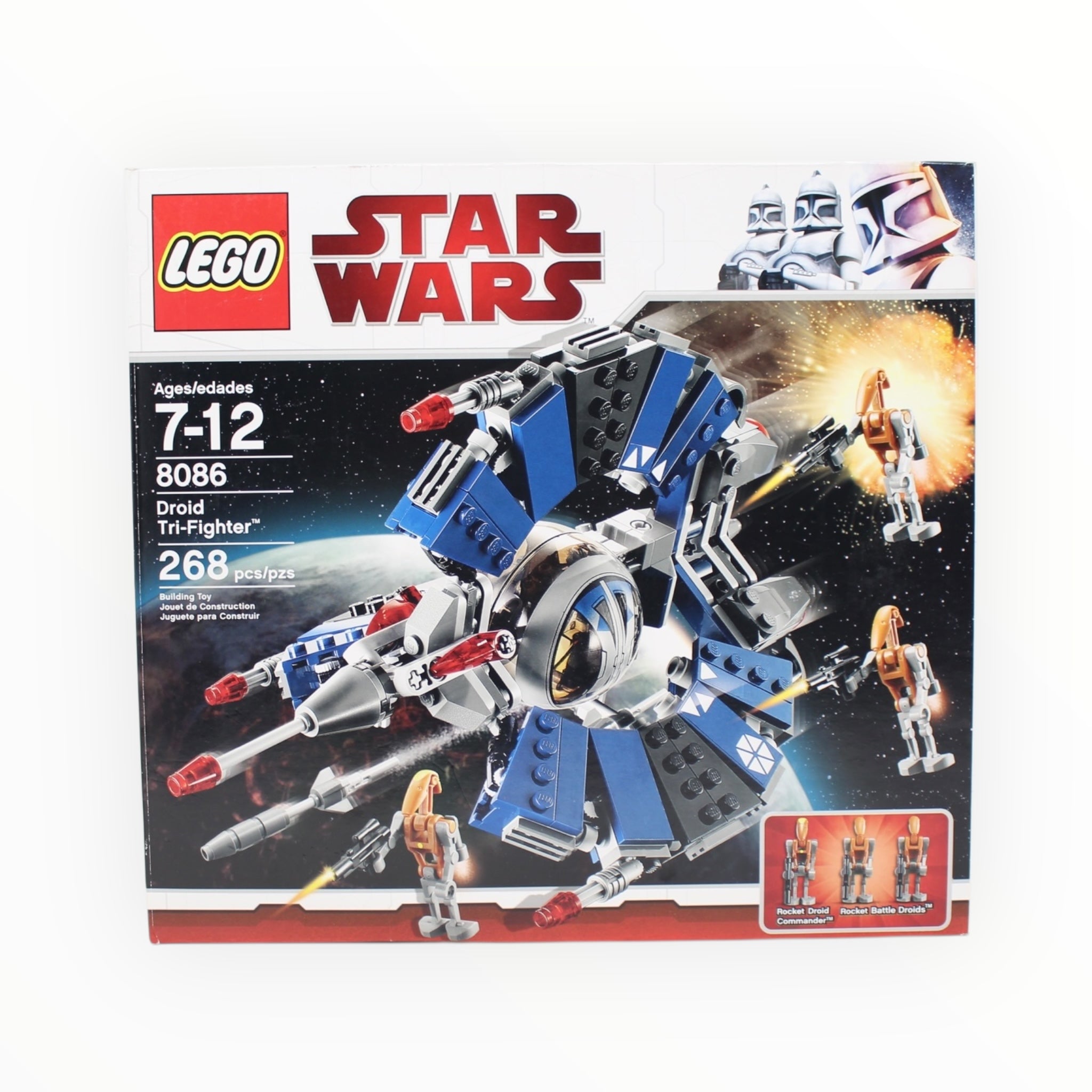 Certified Used Set 8086 Star Wars Droid Tri-Fighter (open box, sealed bags)