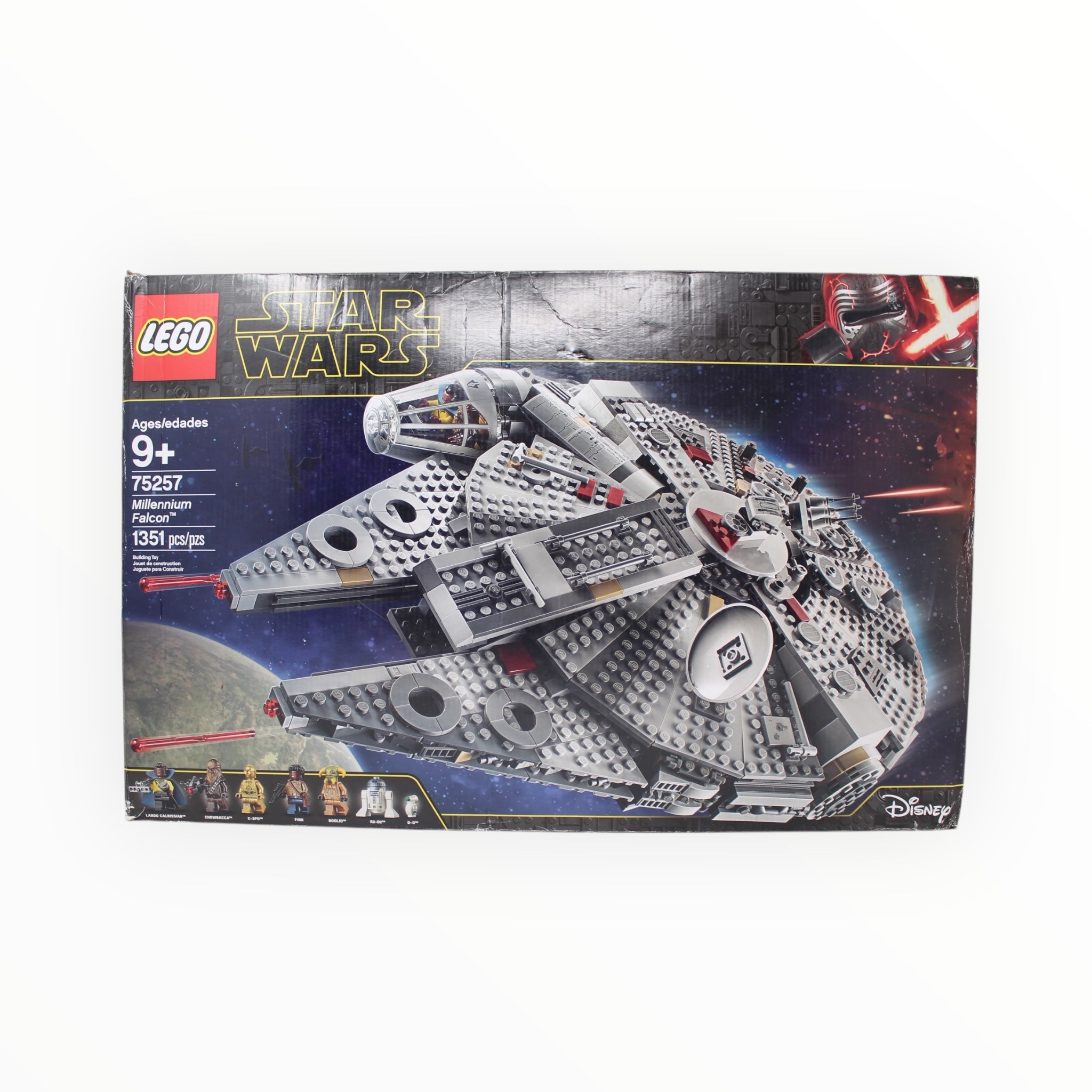 Certified Used Ser 75257 Star Wars Millennium Falcon (open box, sealed bags, damaged box)
