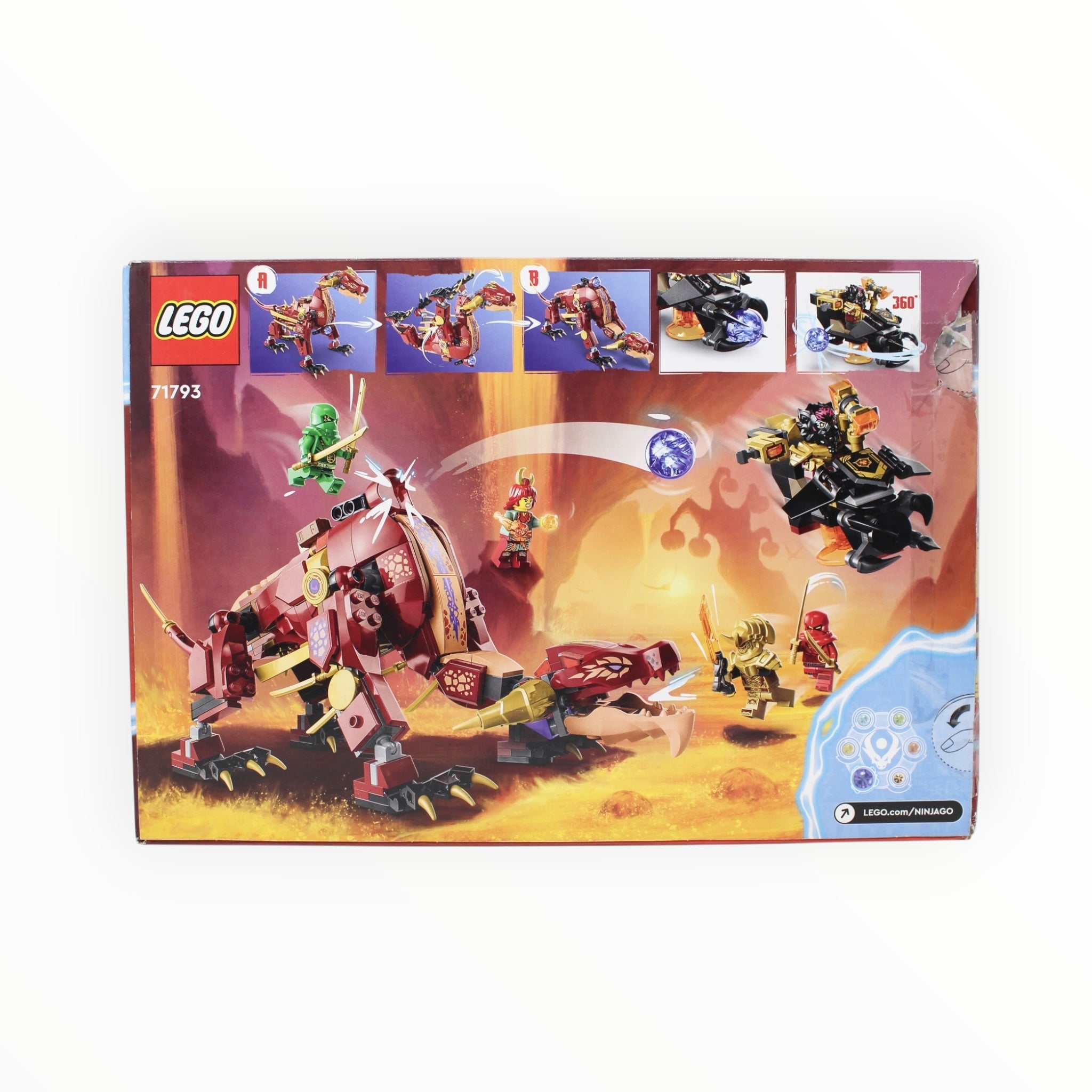 Certified Used Set 71793 Ninjago Heatwave Transforming Dragon