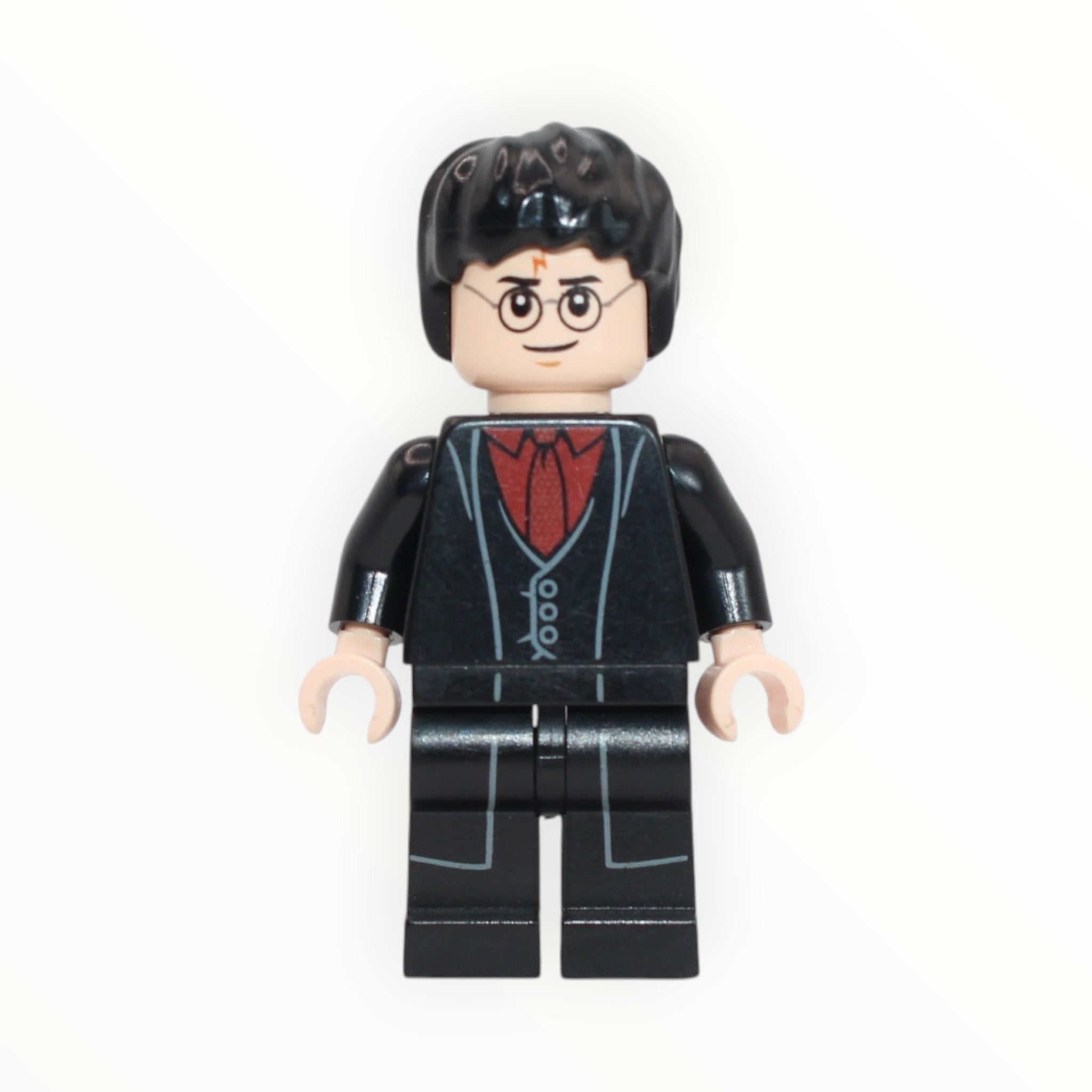 Harry Potter (black long coat, vest, dark red shirt and tie, 2012)