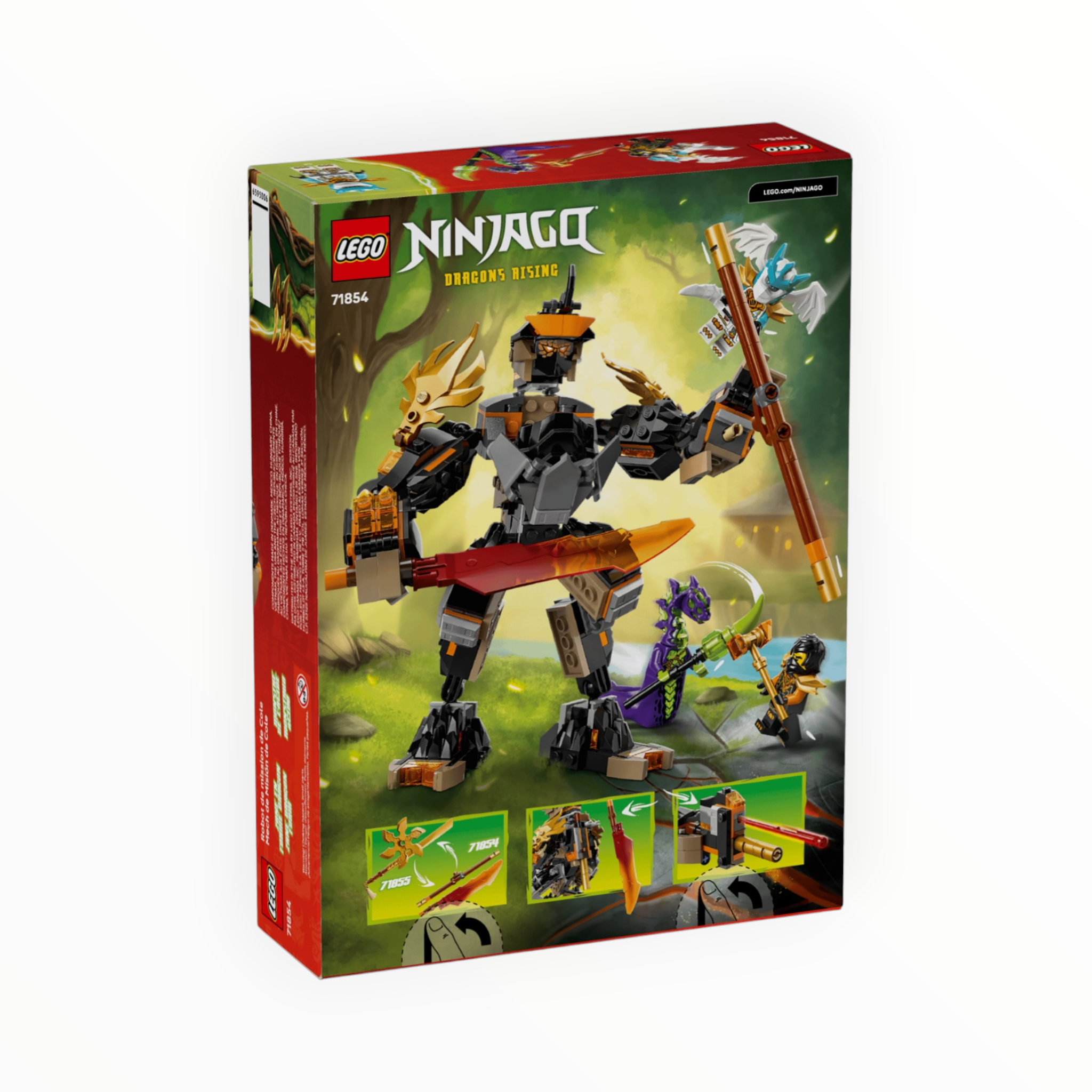 71854 Ninjago Cole’s Mission Mech & Dragon Zane