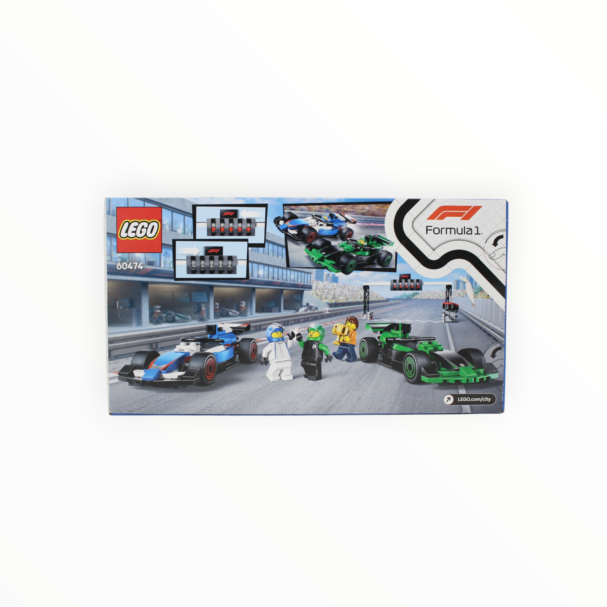 Retired Set 60474 City F1 Grid with VCARB & Sauber Race Cars (slight box damage)