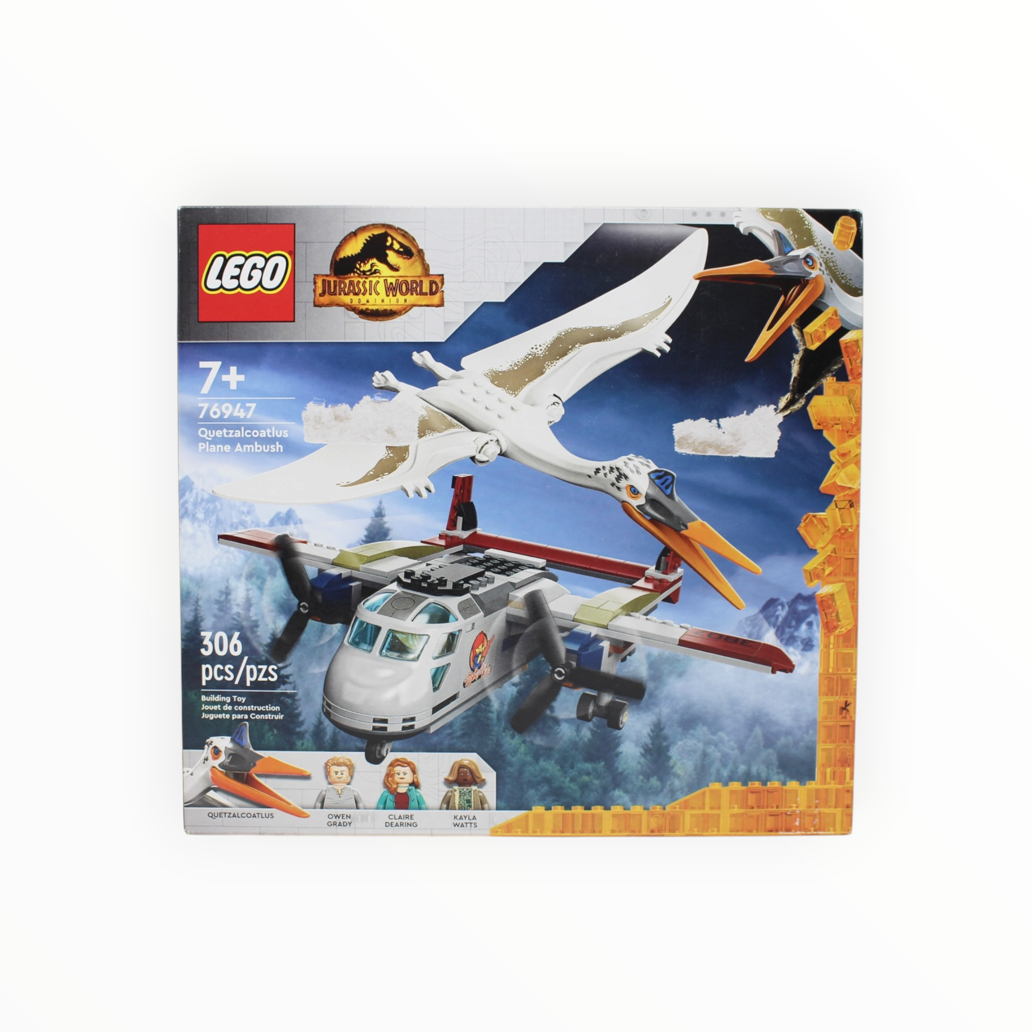 Retired Set 76947 Jurassic World Quetzalcoatlus Plane Ambush (slight box damage)