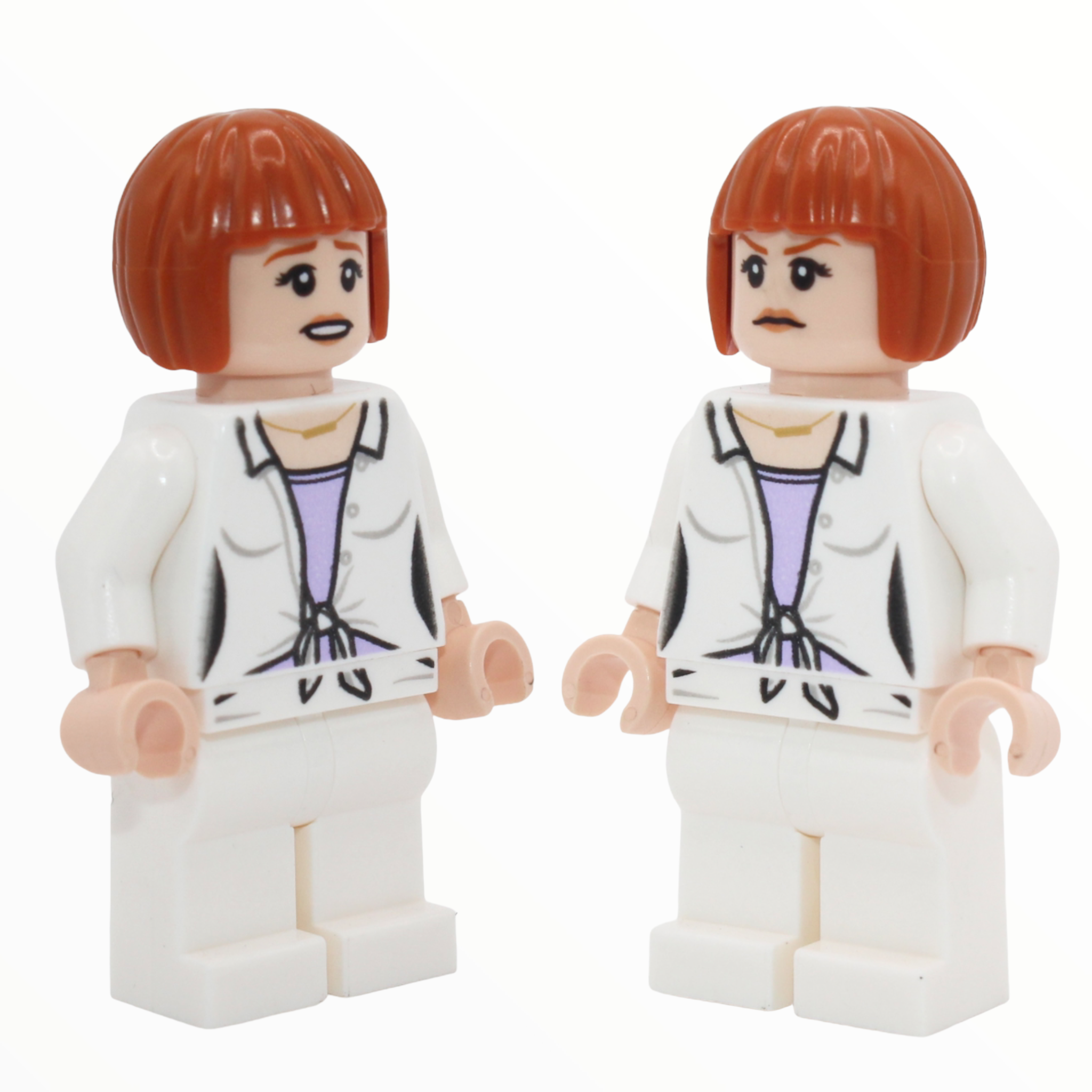 Claire Dearing (tied shirt, lavender undershirt)