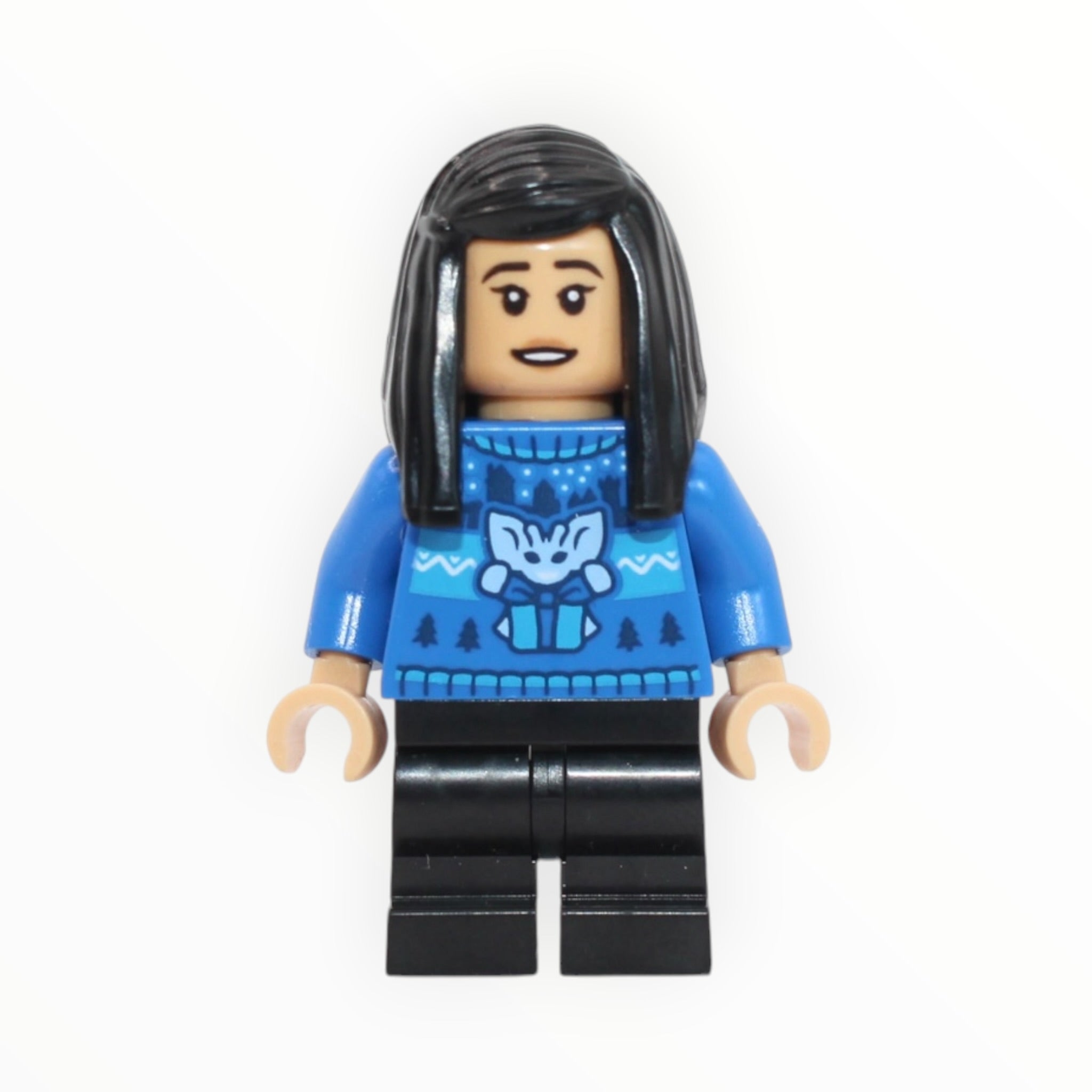 Cho Chang (blue holiday sweater, medium black legs, 2025)