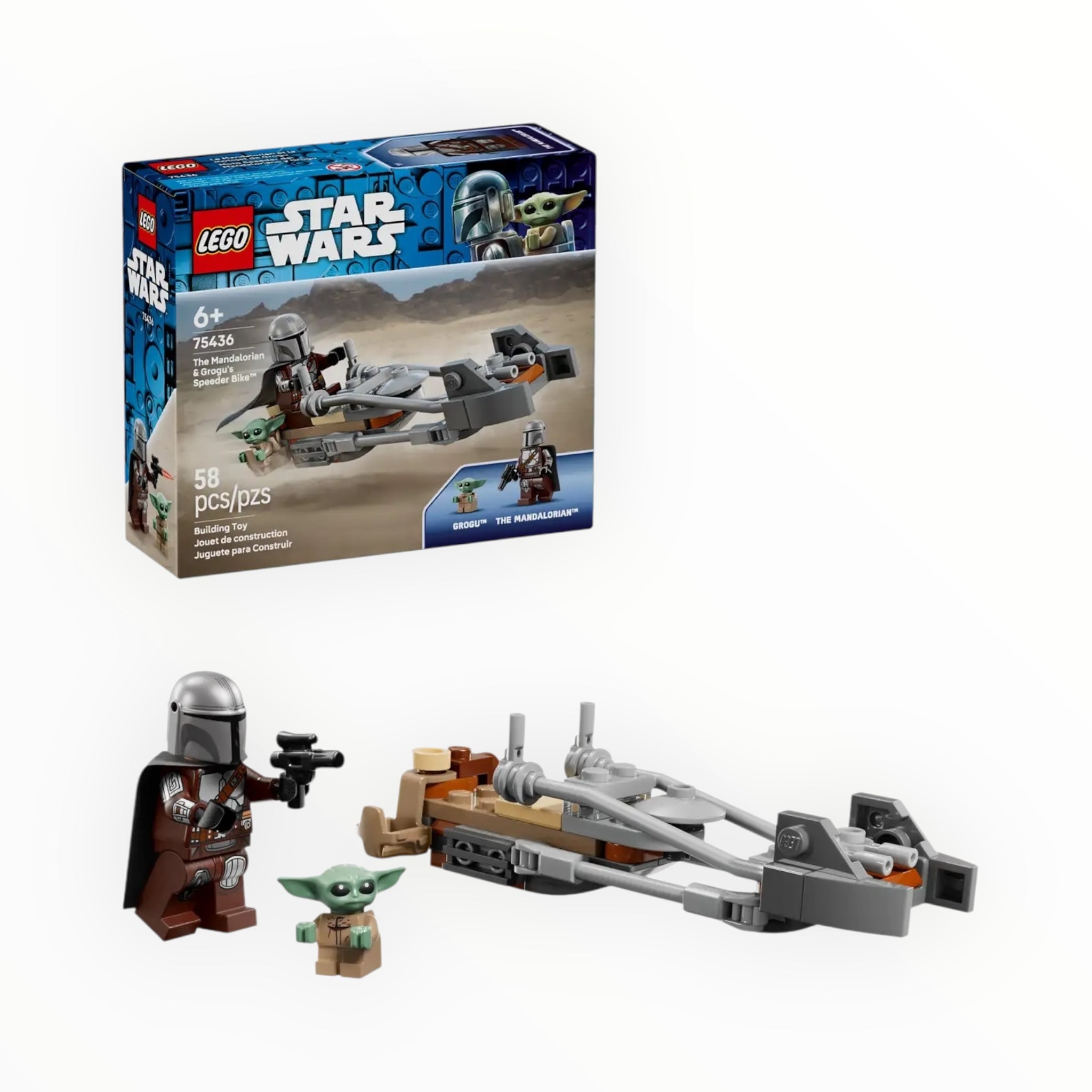 75436 Star Wars The Mandalorian & Grogu's Speeder Bike