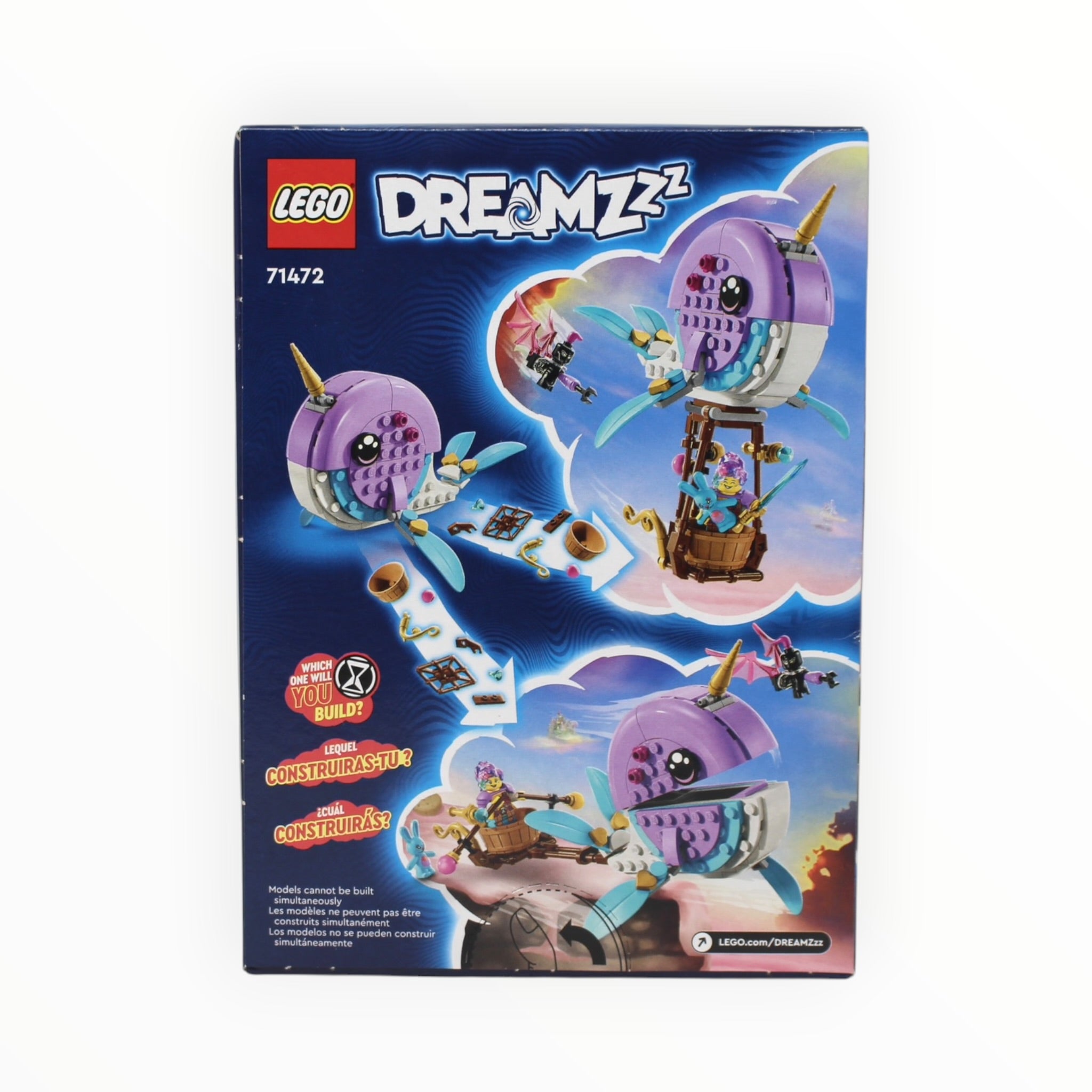 Retired Set 71472 DREAMZzz Izzie’s Narwhal Hot-Air Balloon (slight box damage)
