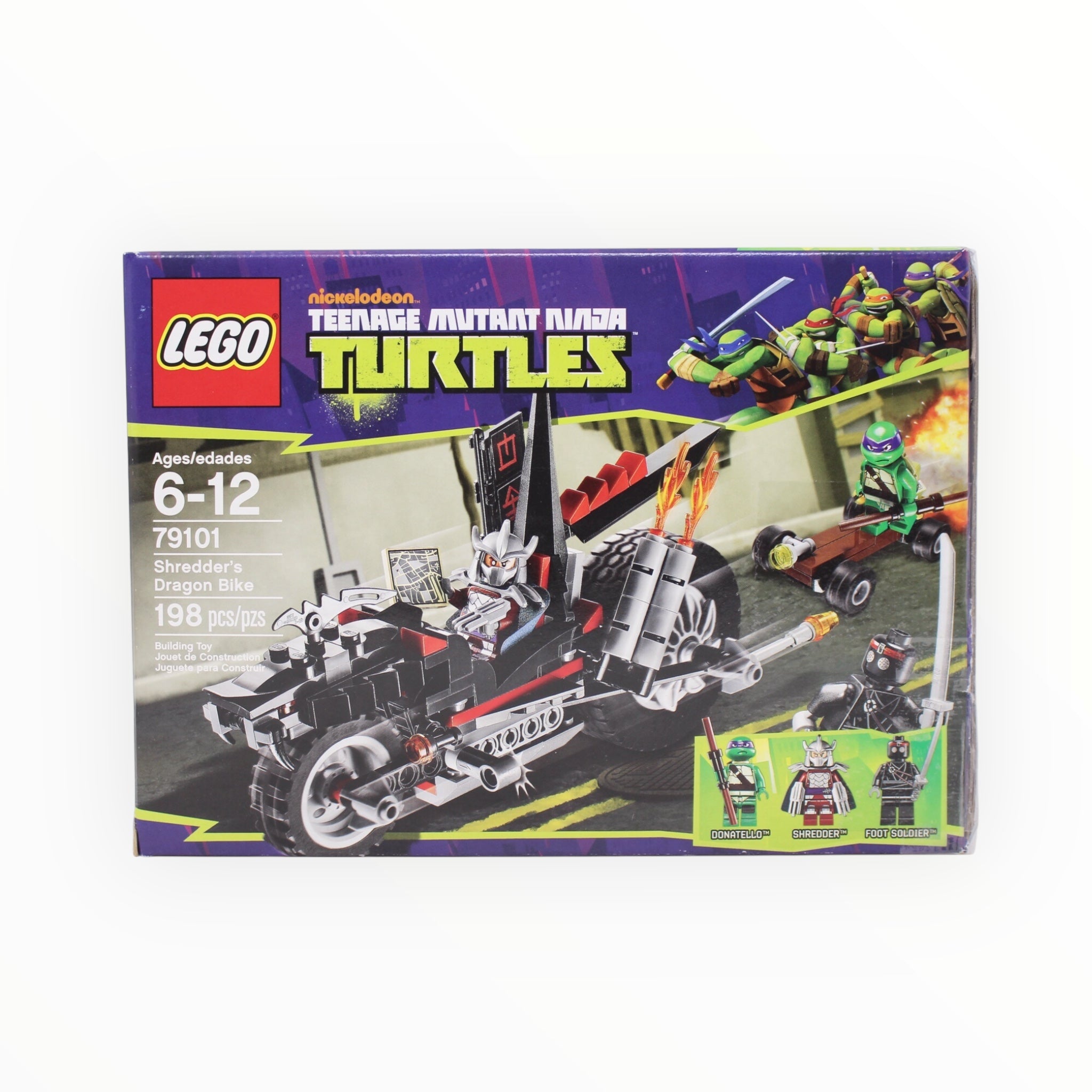 Certified Used Set 79101 Teenage Mutant Ninja Turtles Shredder’s Dragon Bike