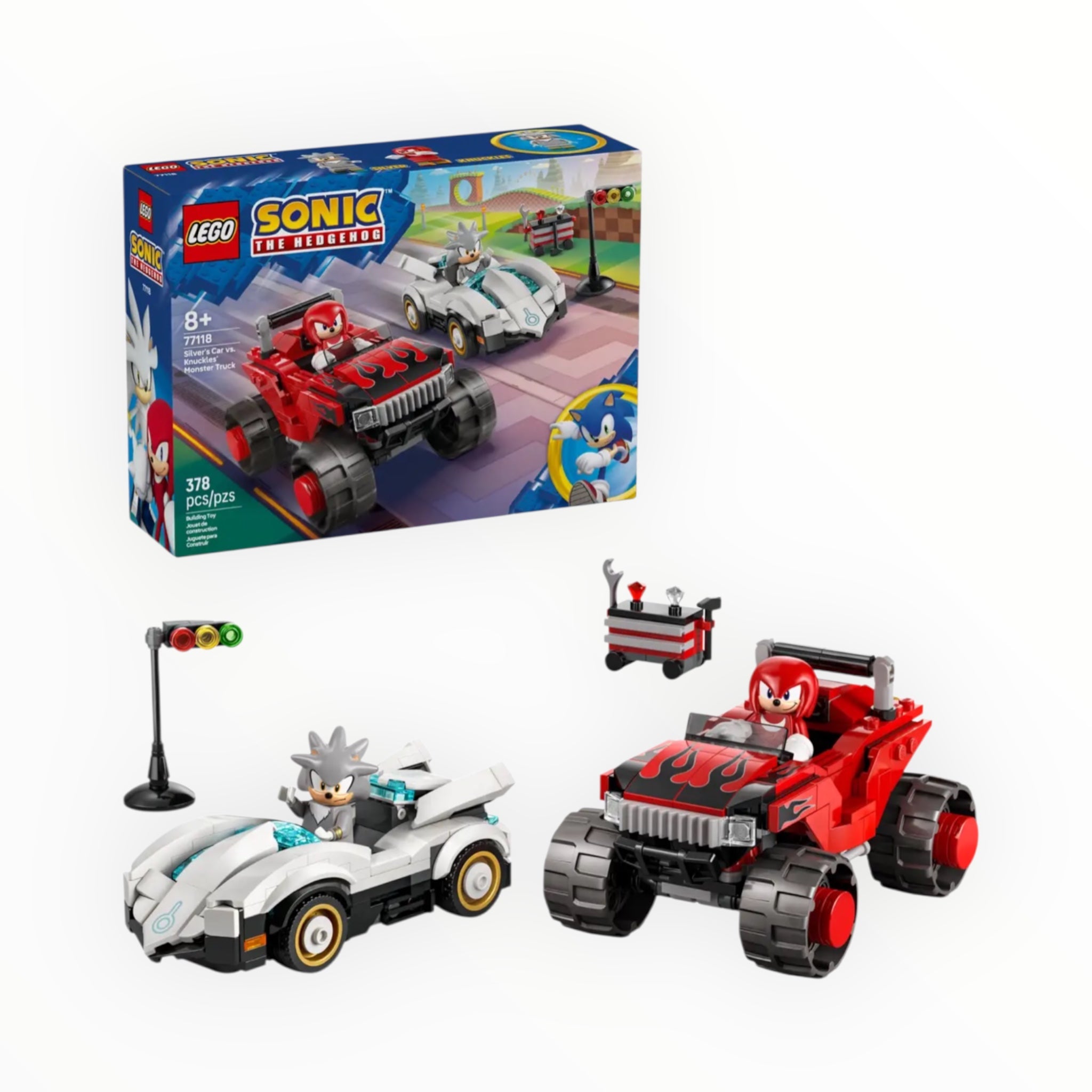 77118 Sonic the Hedgehog Silver’s Car vs. Knuckles’ Monster Truck