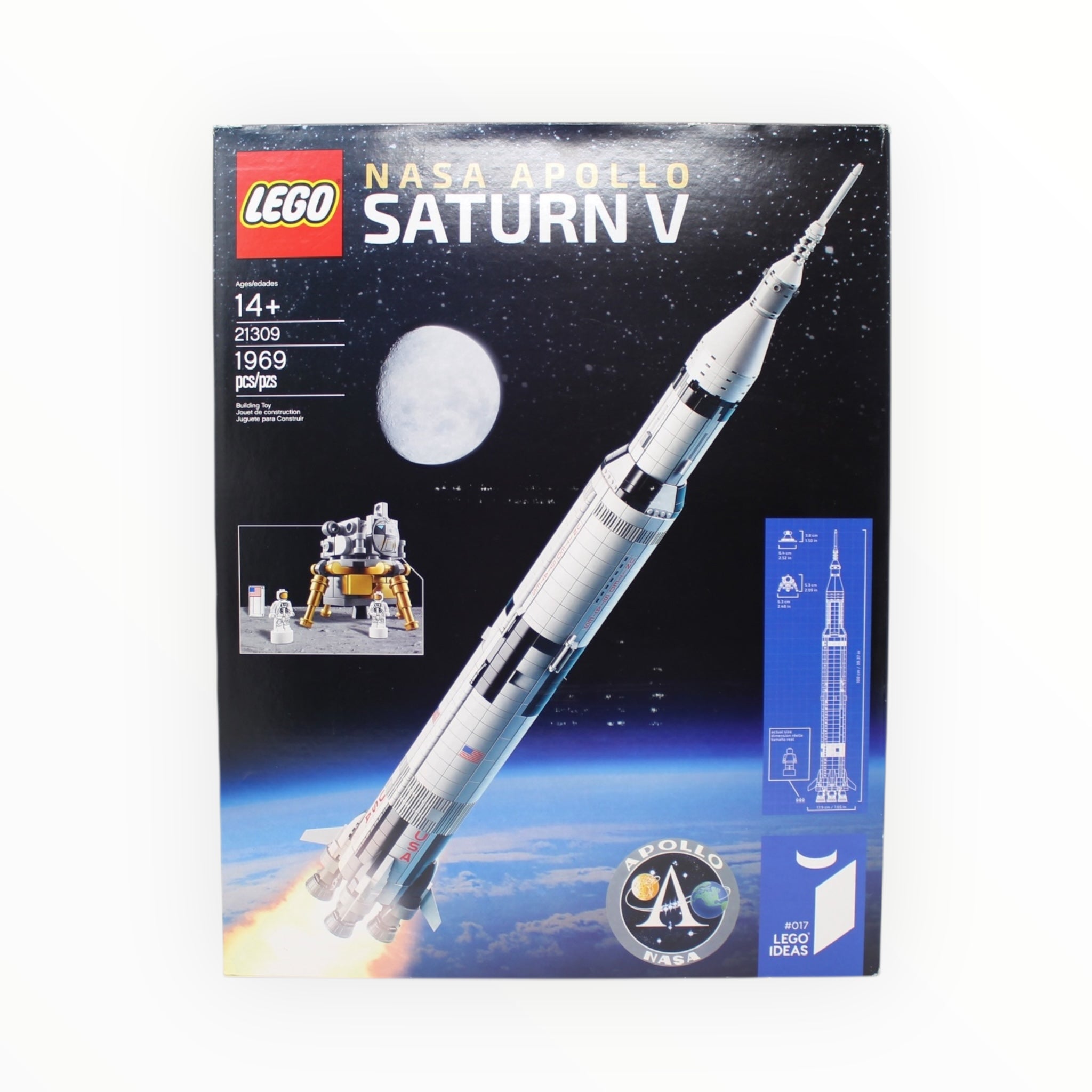 Certified Used Set 92176 LEGO Ideas NASA Apollo Saturn V (mismatched box, see description)