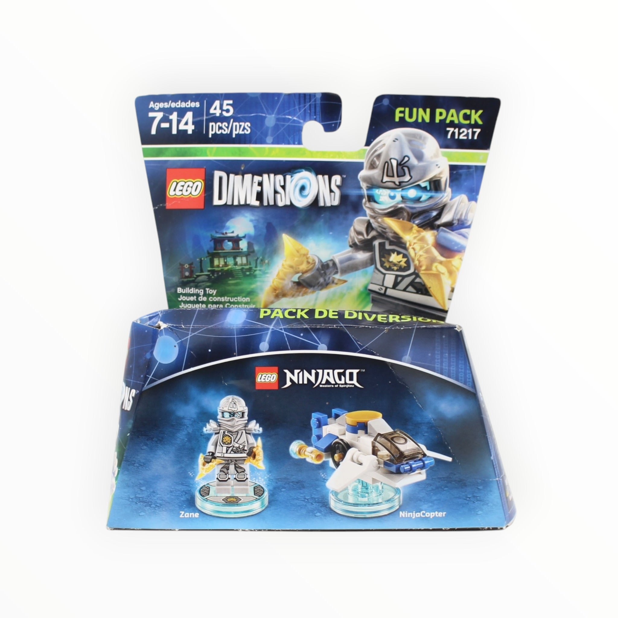Retired Set 71217 Dimensions Fun Pack - Ninjago Zane and NinjaCopter (damaged box)