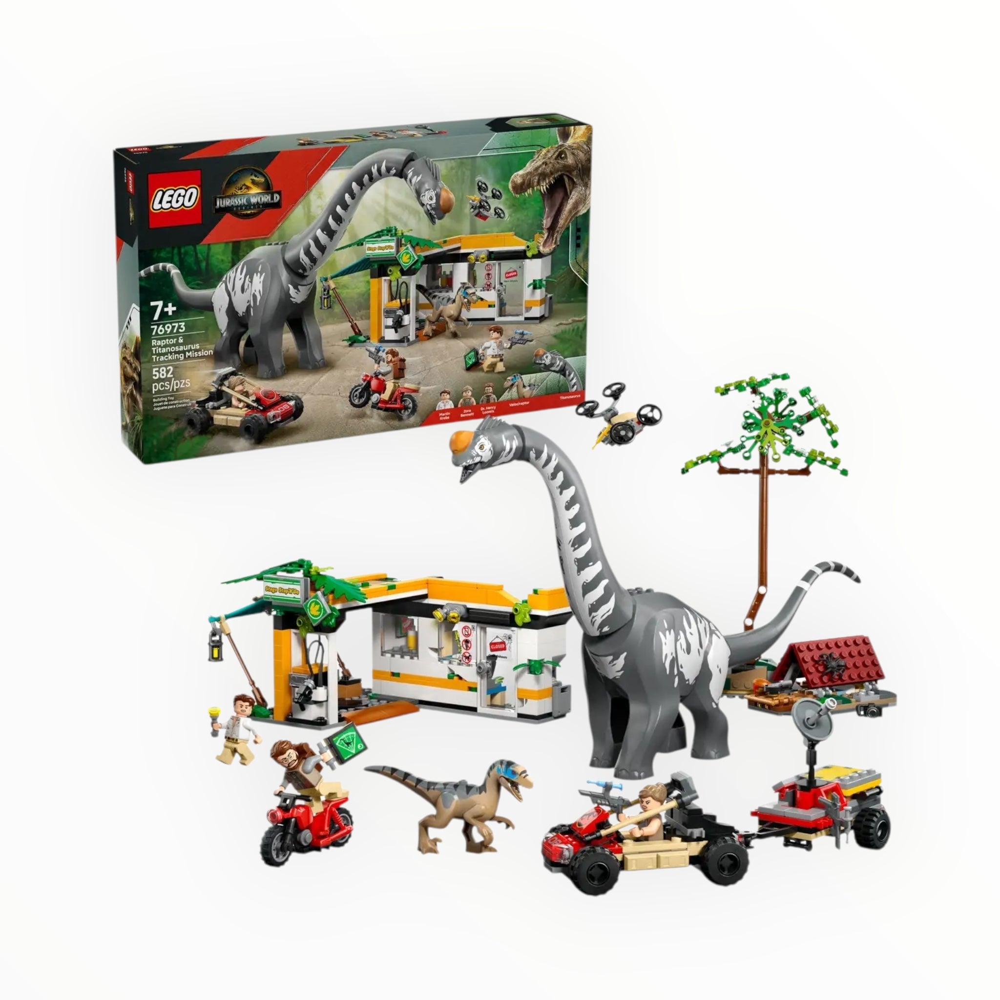 76973 Jurassic World Raptor & Titanosaurus Tracking Mission