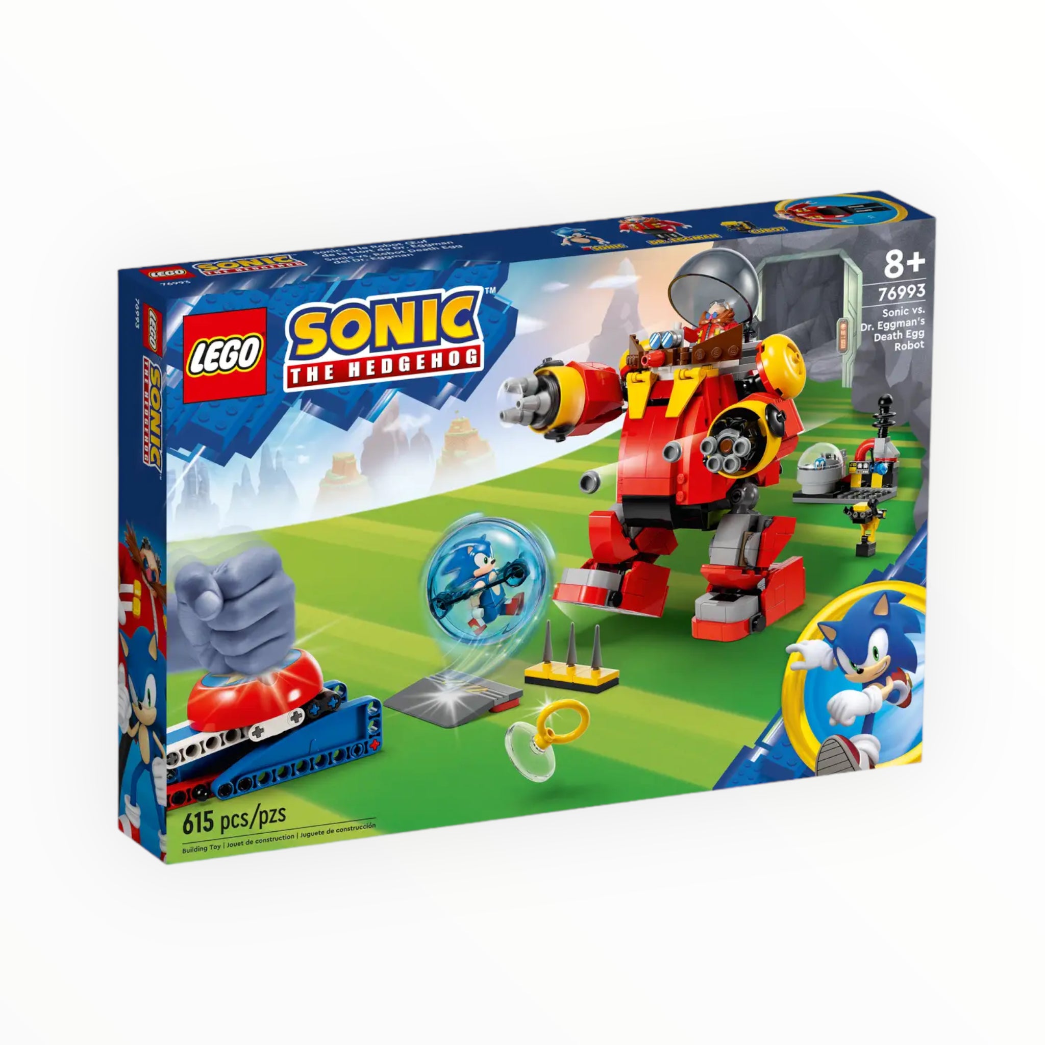 LEGO Sonic the Hedgehog Sonic vs. Dr. Eggman’s Death Egg Robot 76993  Building Toy for Sonic Fans and 8 Year Old Gamers, Includes Speed Sphere  and