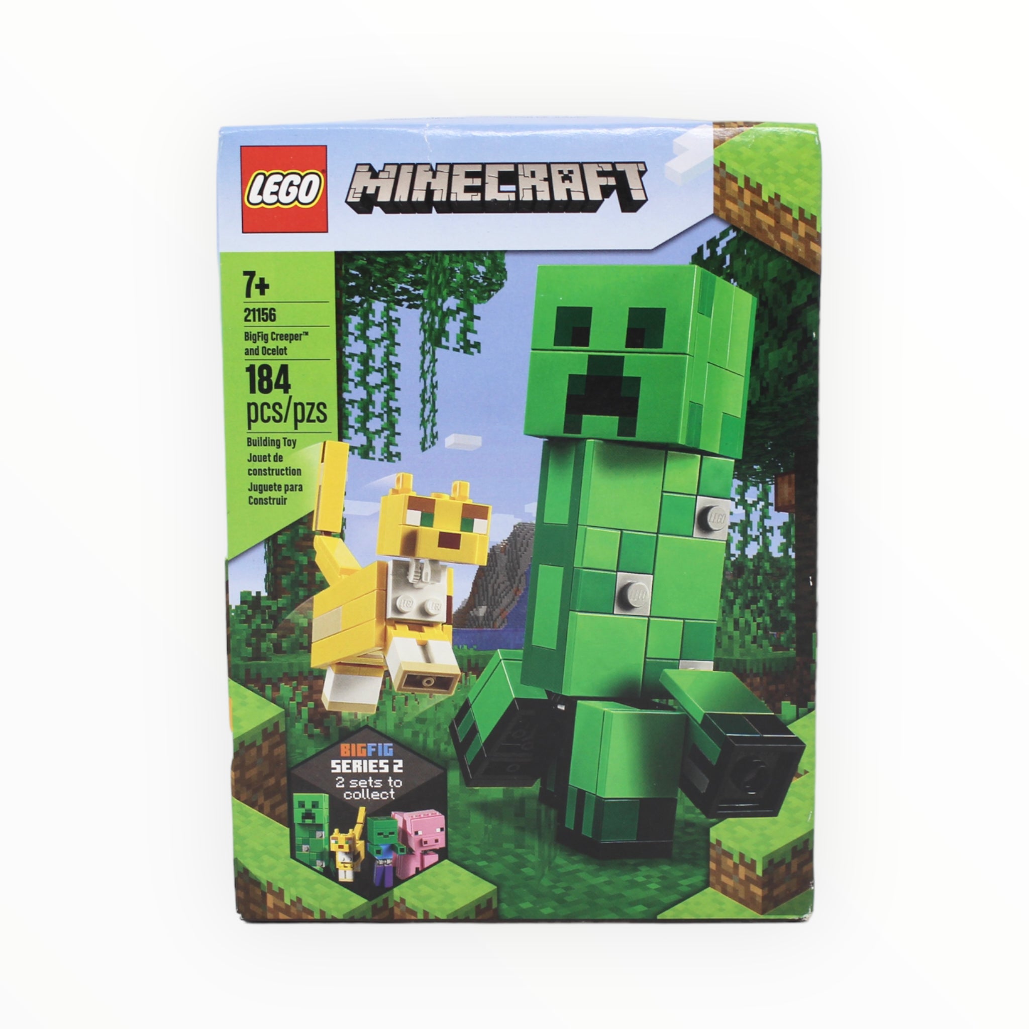 Retired Set 21156 Minecraft BigFig Creeper and Ocelot