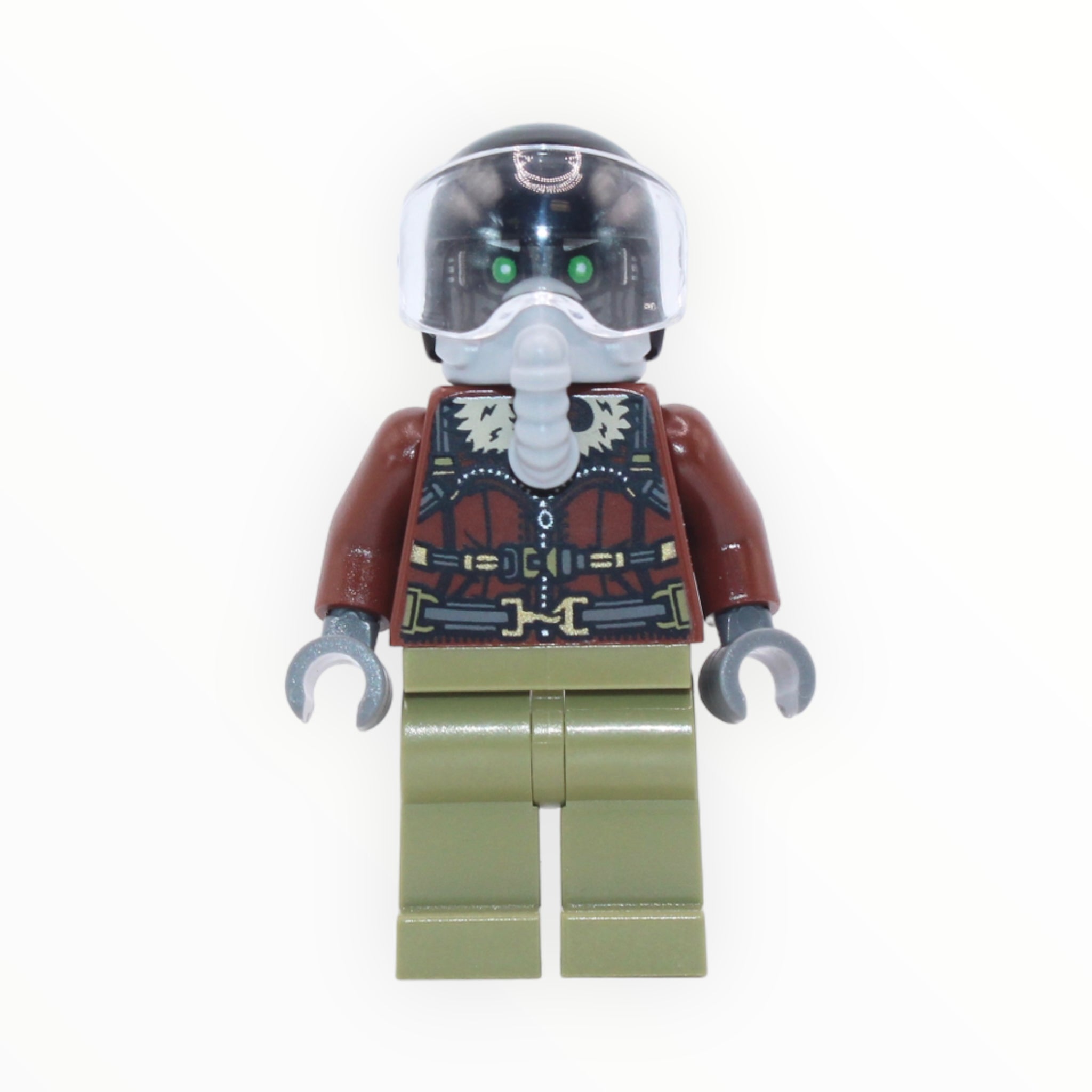 The Vulture (reddish brown bomber jacket, oxygen mask, 2021)