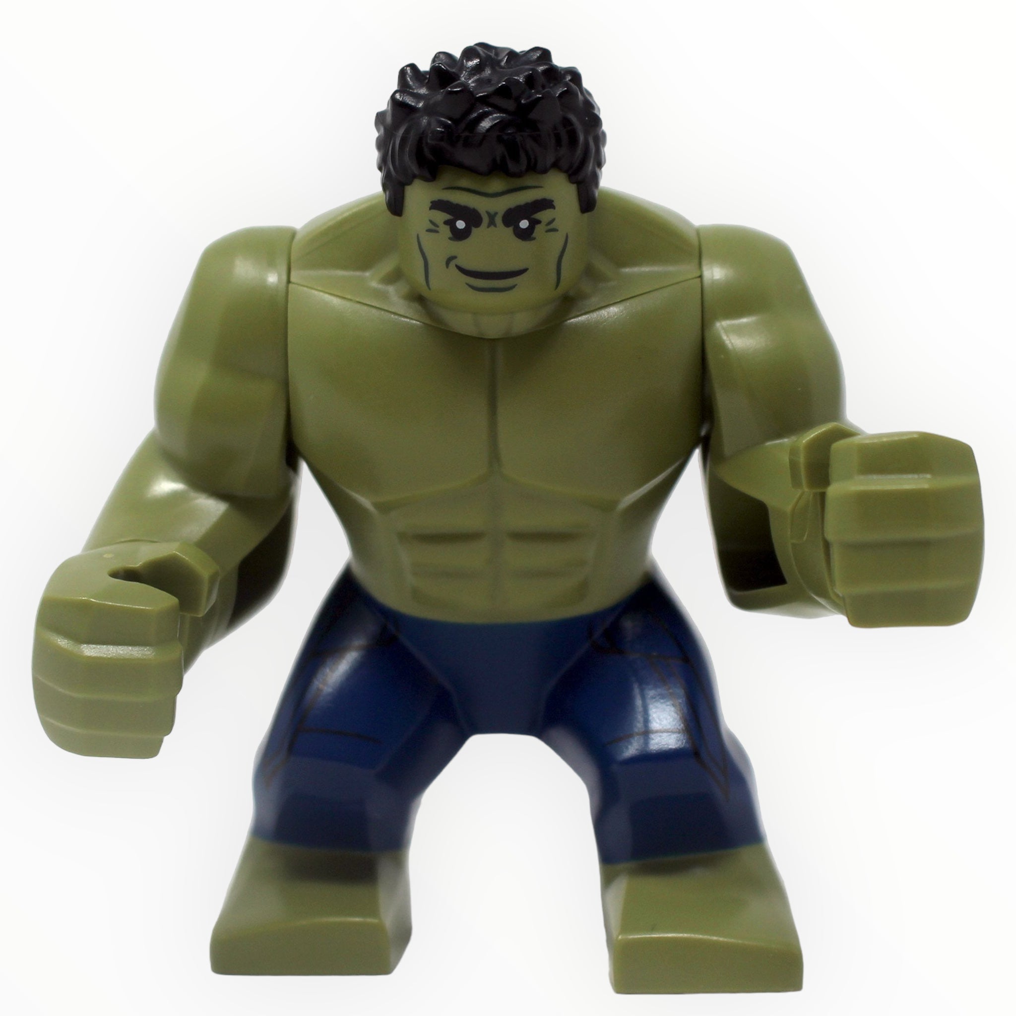 Professor Hulk (Endgame, smiling, olive green skin, dark blue pants)