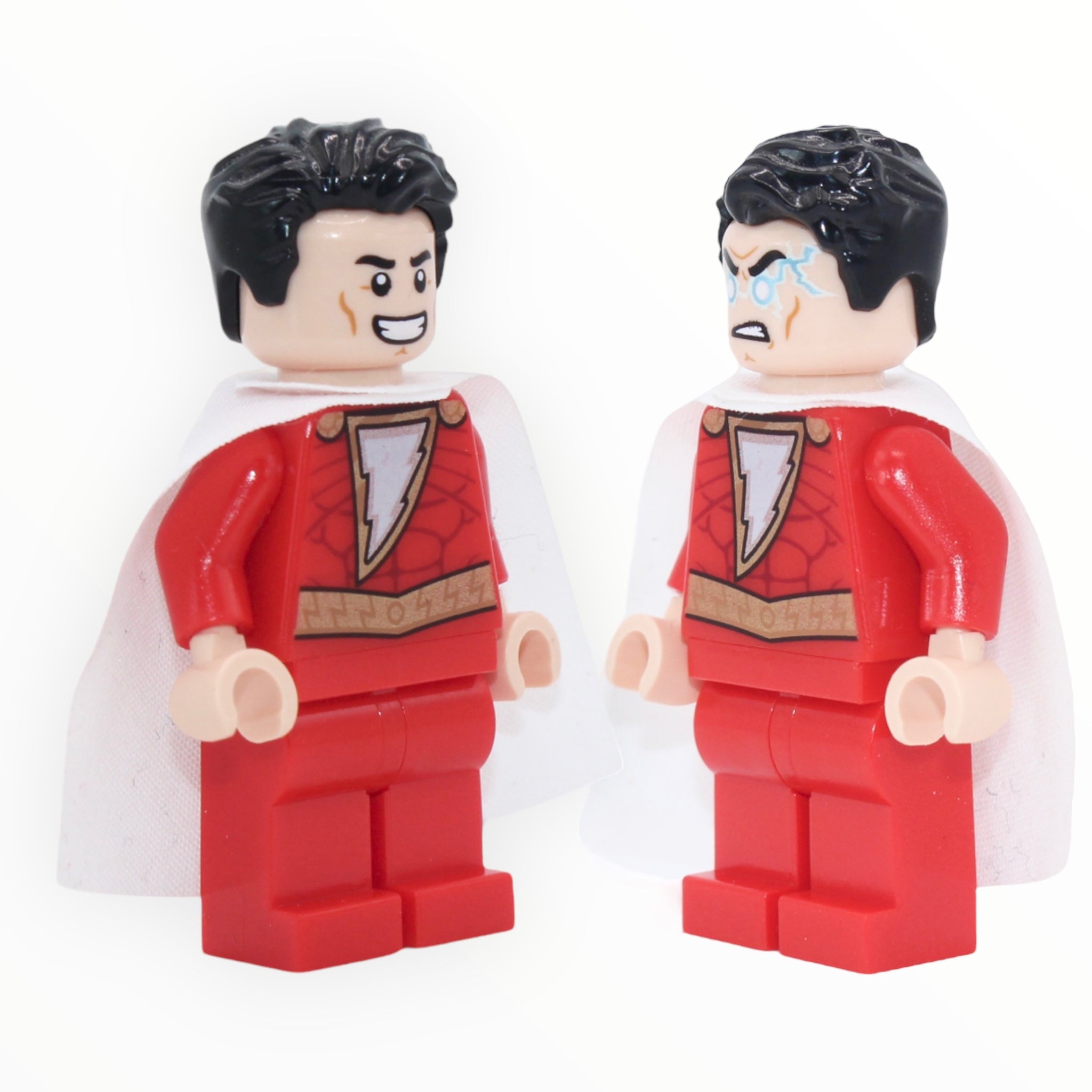 Shazam (tousled hair, stiff cape)