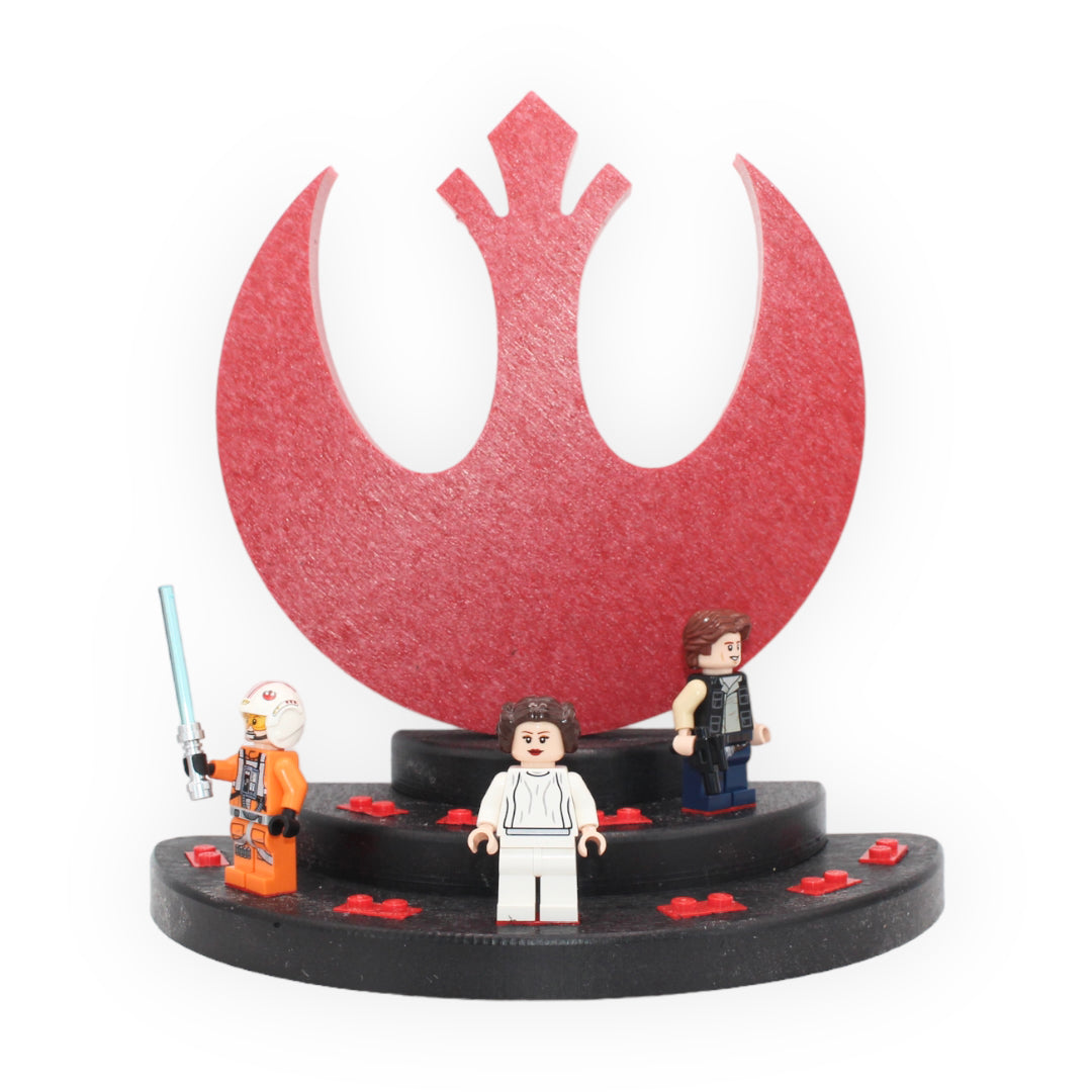 Star Wars Rebel-Themed Minifigure Display Stand (select a stud color)