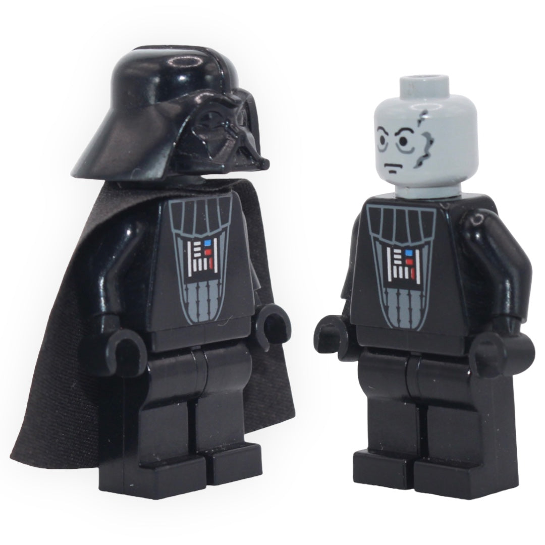 Darth Vader (type 1 helmet, light bluish gray head, blocked open stud, 2004)