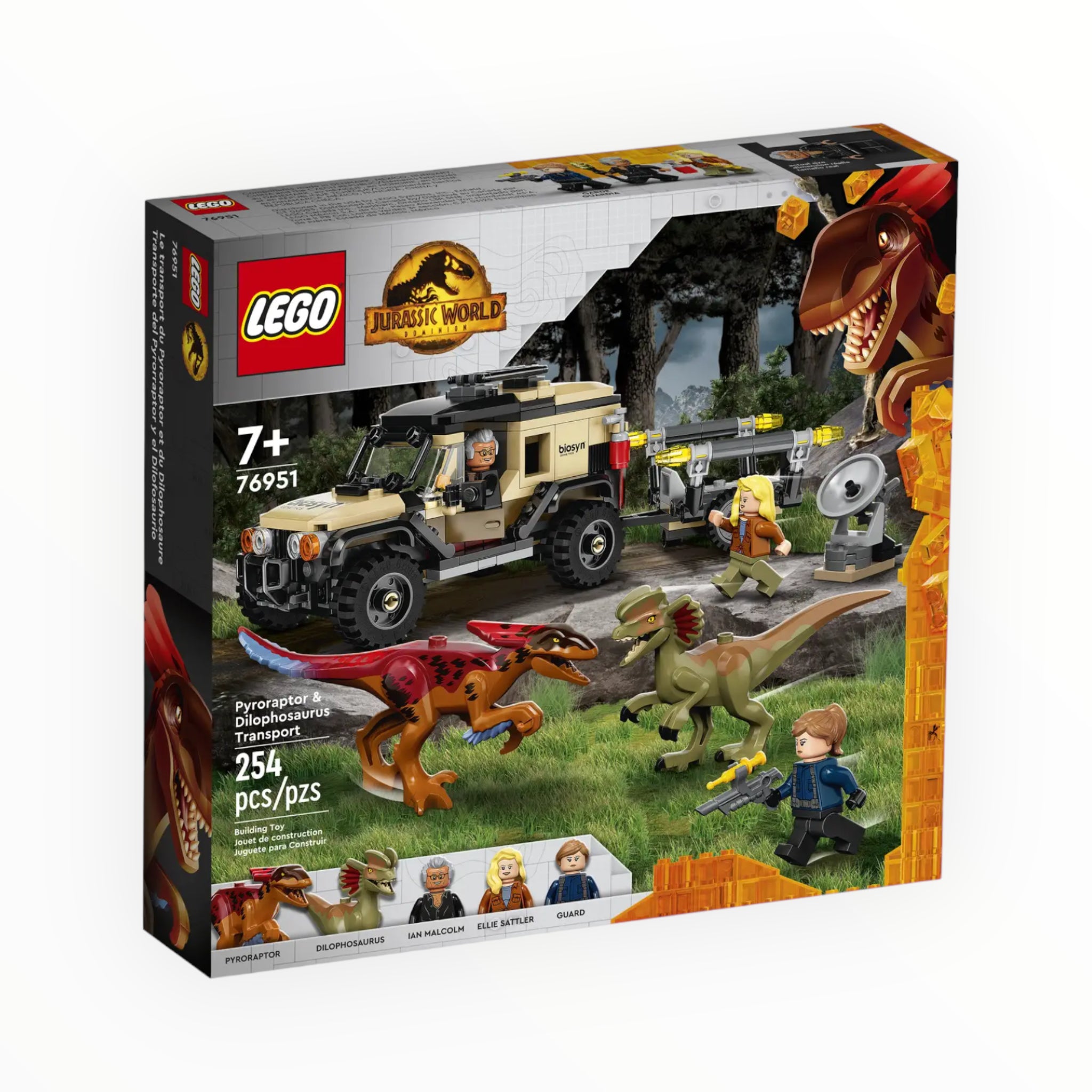 76951 Jurassic World Pyroraptor & Dilophosaurus Transport