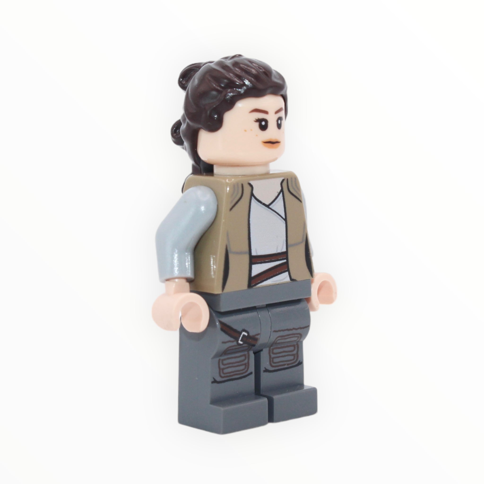 Rey (dark tan jacket, Ahch-To)