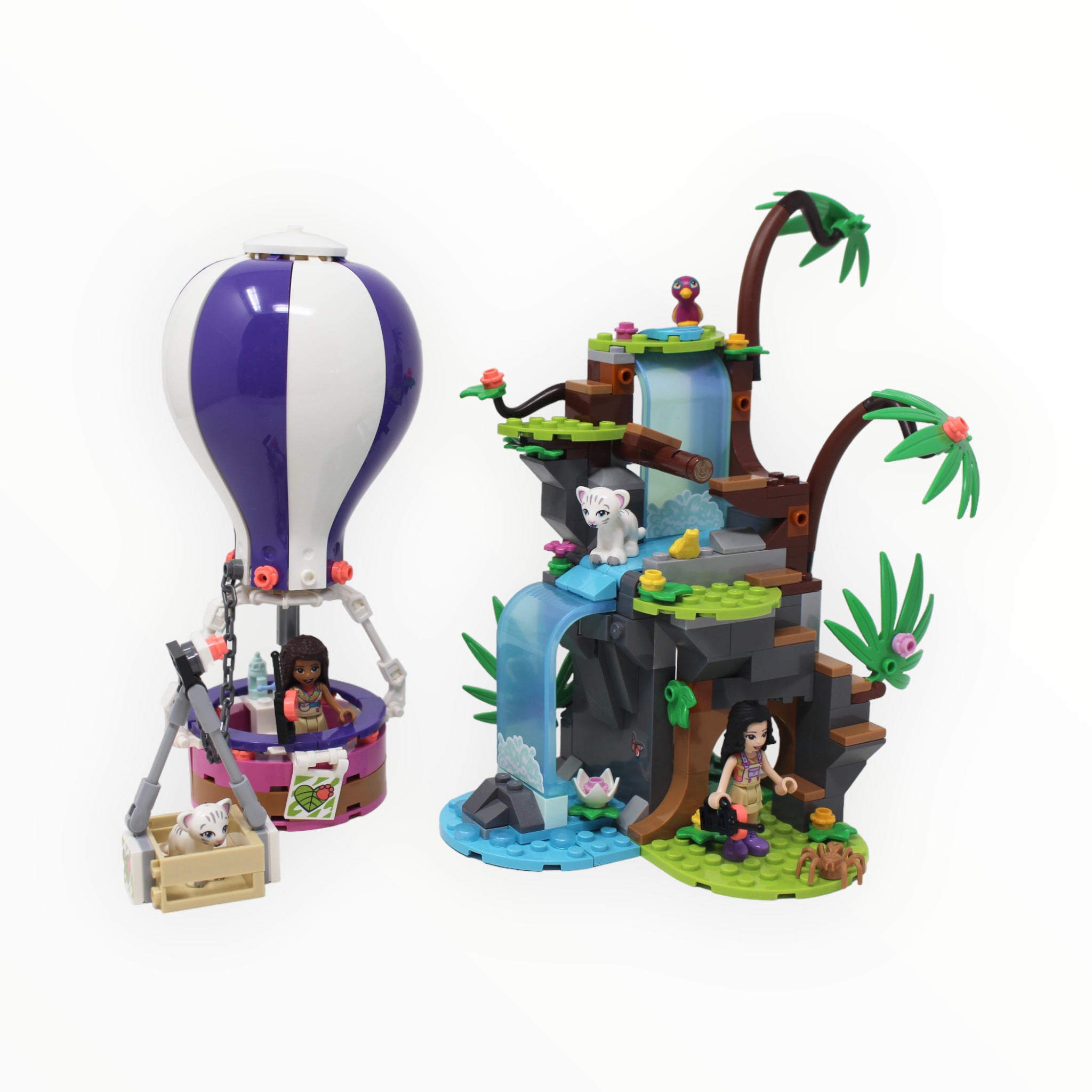 Used Set 41423 Friends Tiger Hot Air Balloon Jungle Rescue