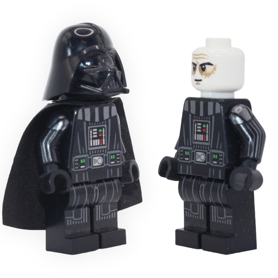 Darth Vader (type 2 helmet, printed arms, stiff cape, white head, 2020)