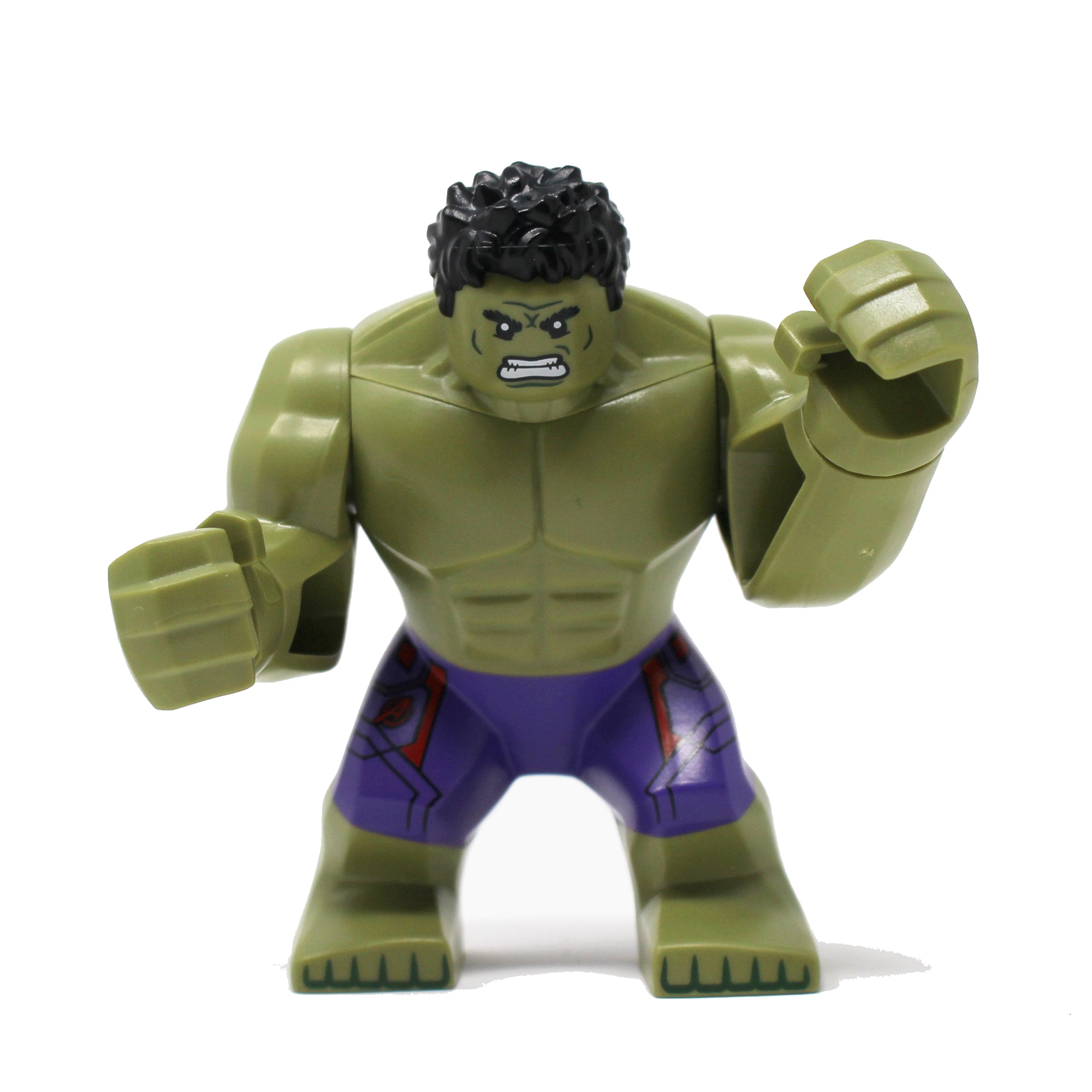 The Hulk (Age of Ultron, olive green skin, angry, dark purple pants)