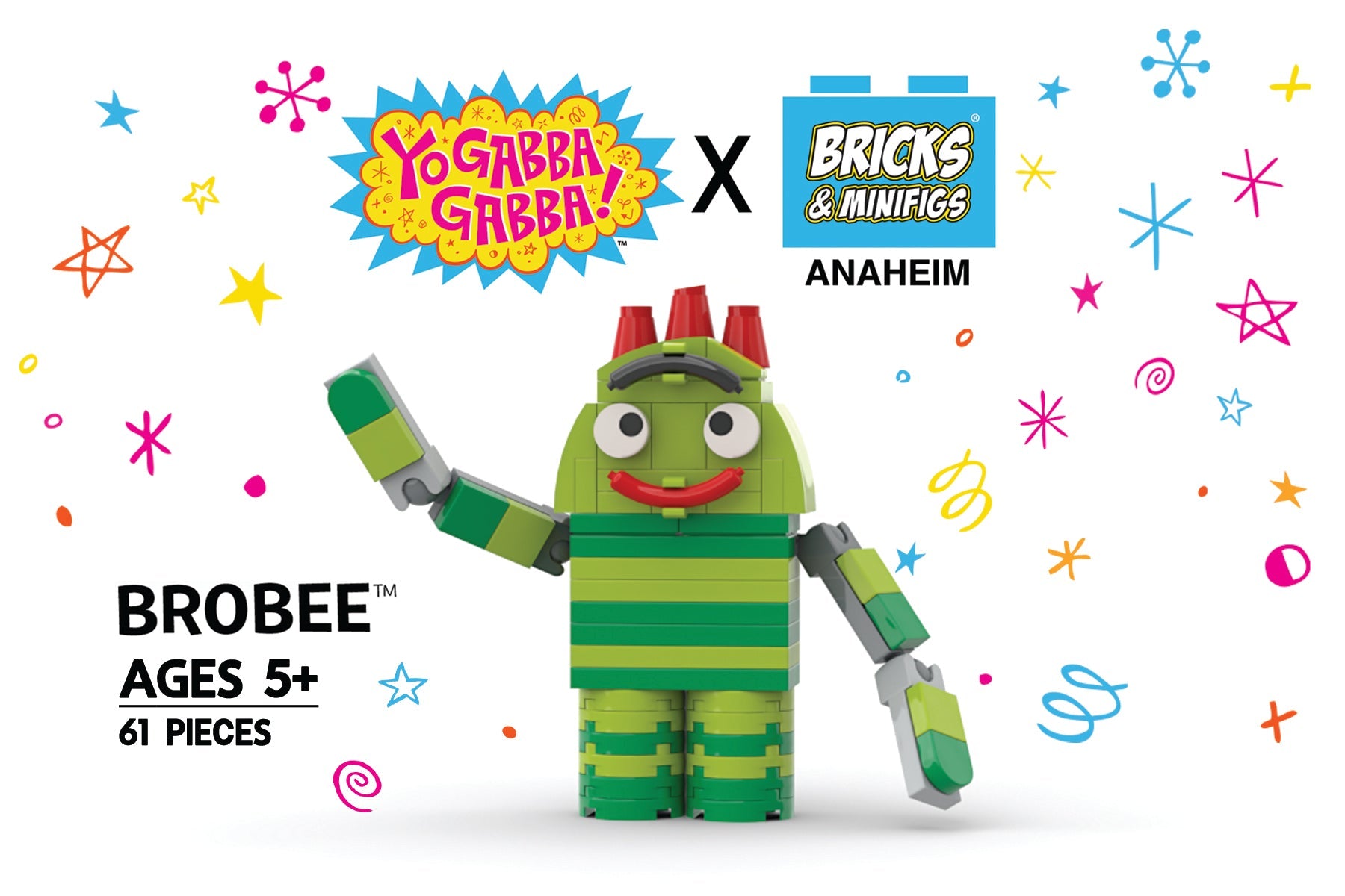 Brobee Brick Build! A Yo Gabba Gabba x Bricks & Minifigs Anaheim Collaboration