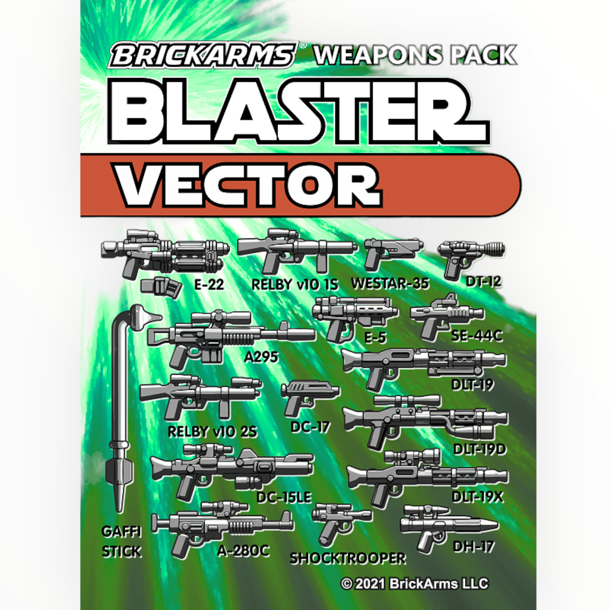 BrickArms Blaster Weapons Pack - Vector