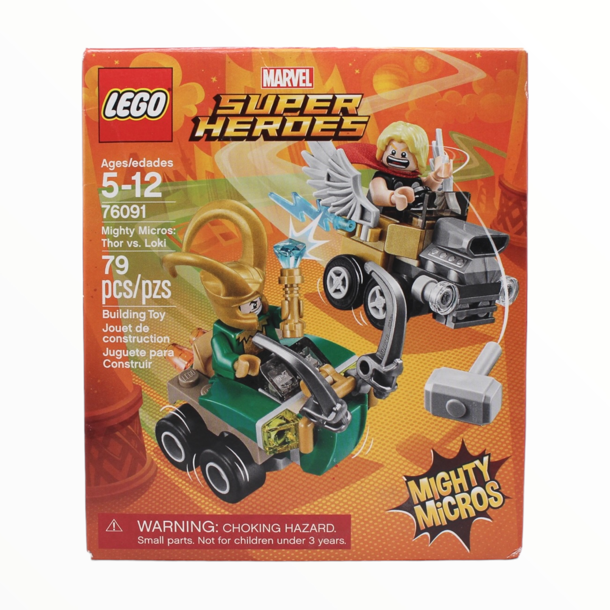 Retired Set 76091 Marvel Super Heroes Mighty Micros: Thor vs. Loki