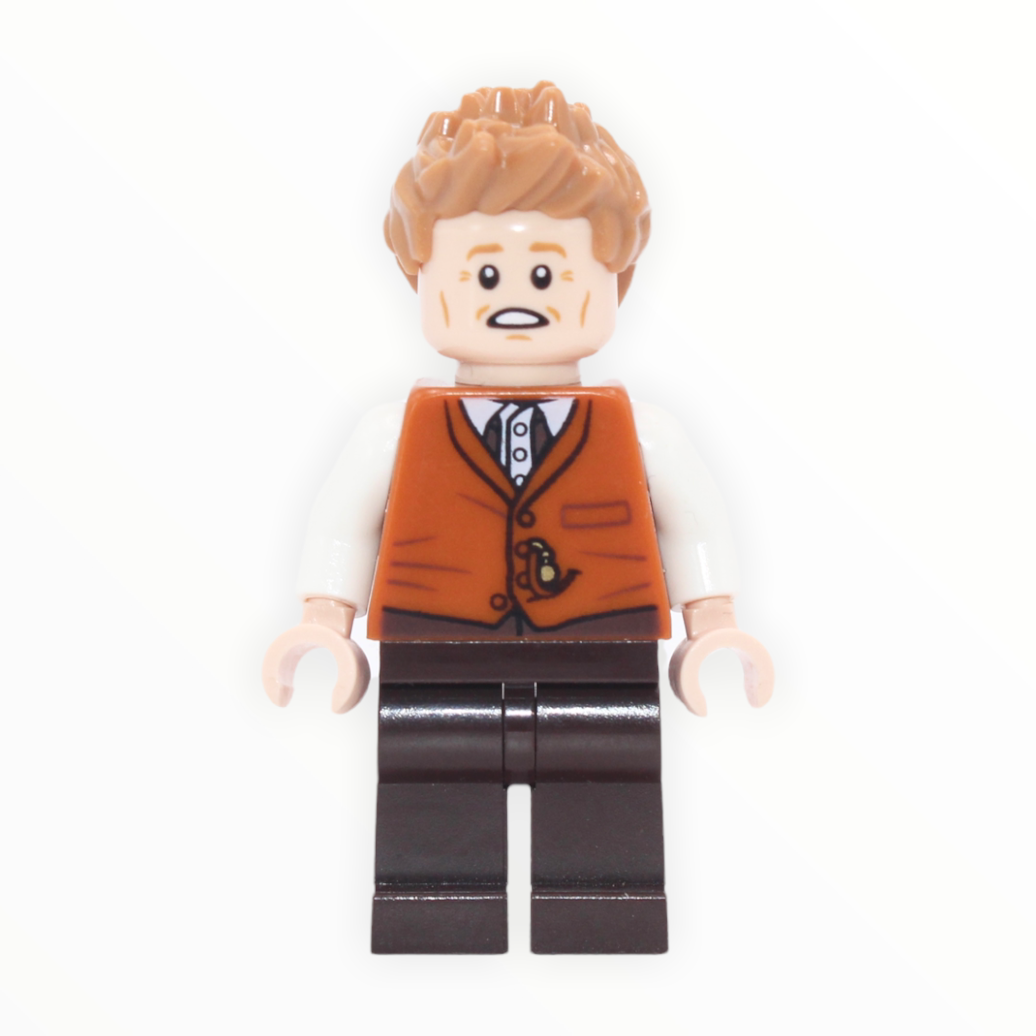 Newt Scamander (dark orange vest)