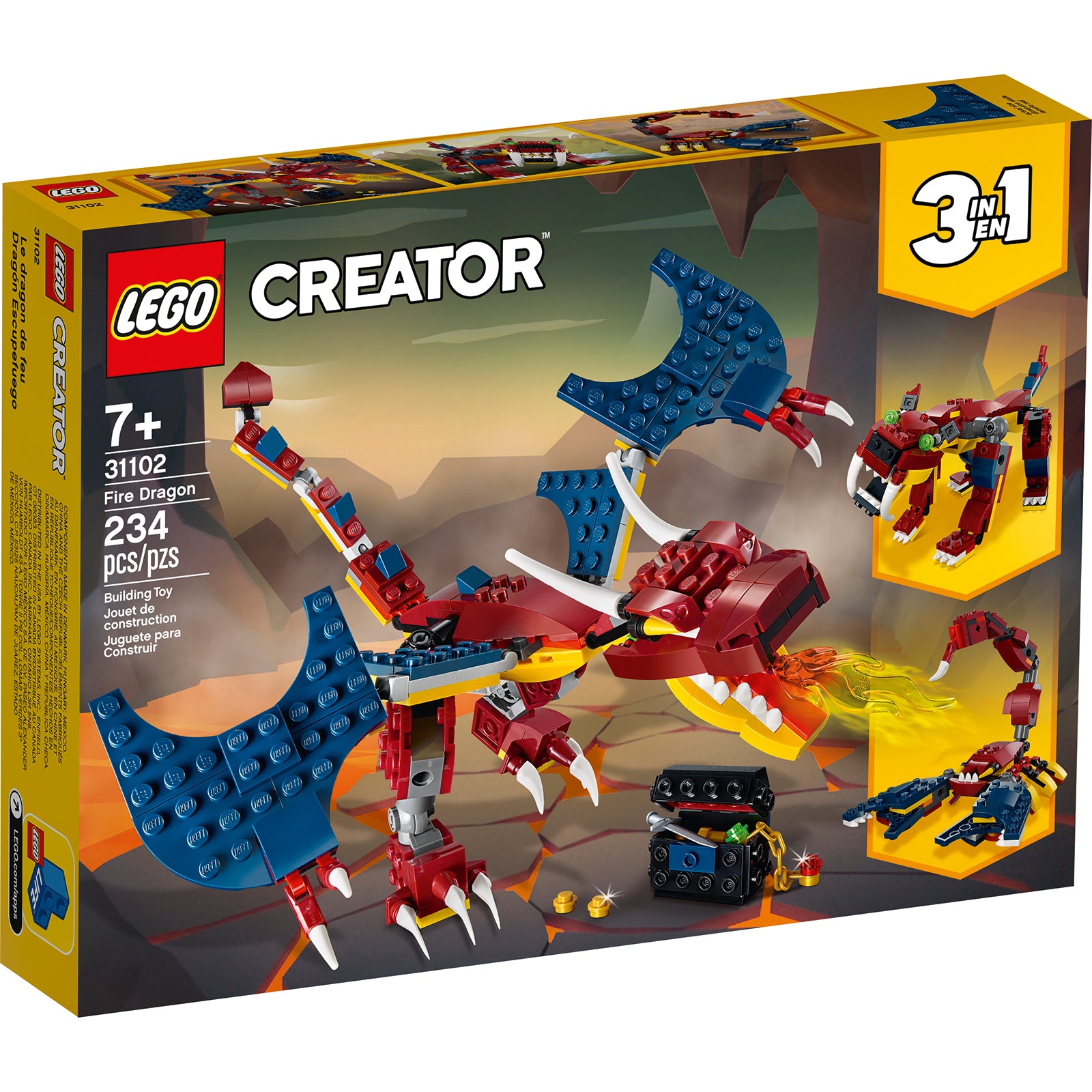 Retired Set 31102 Creator Fire Dragon