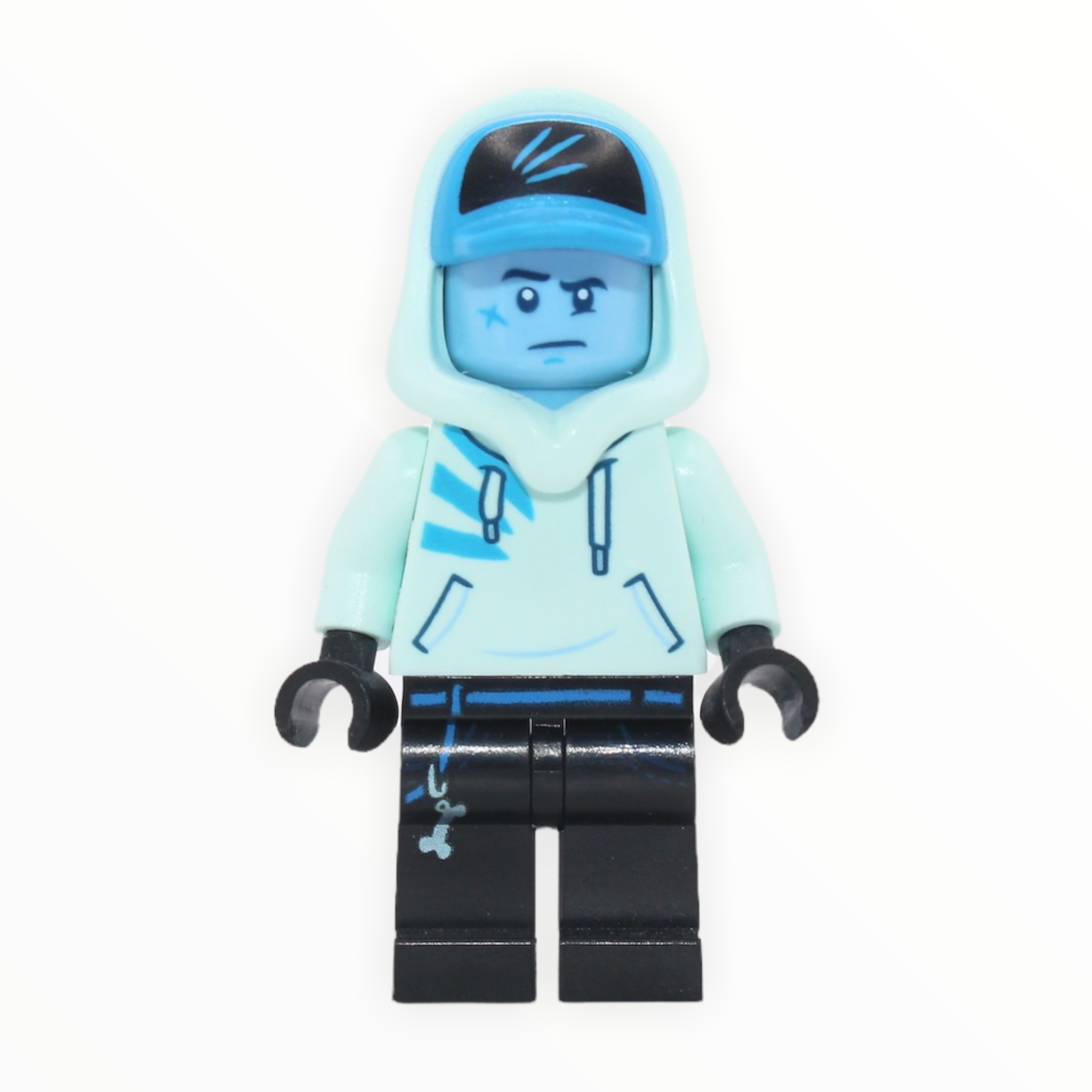 Jack Davids (light blue head, light aqua hoodie)