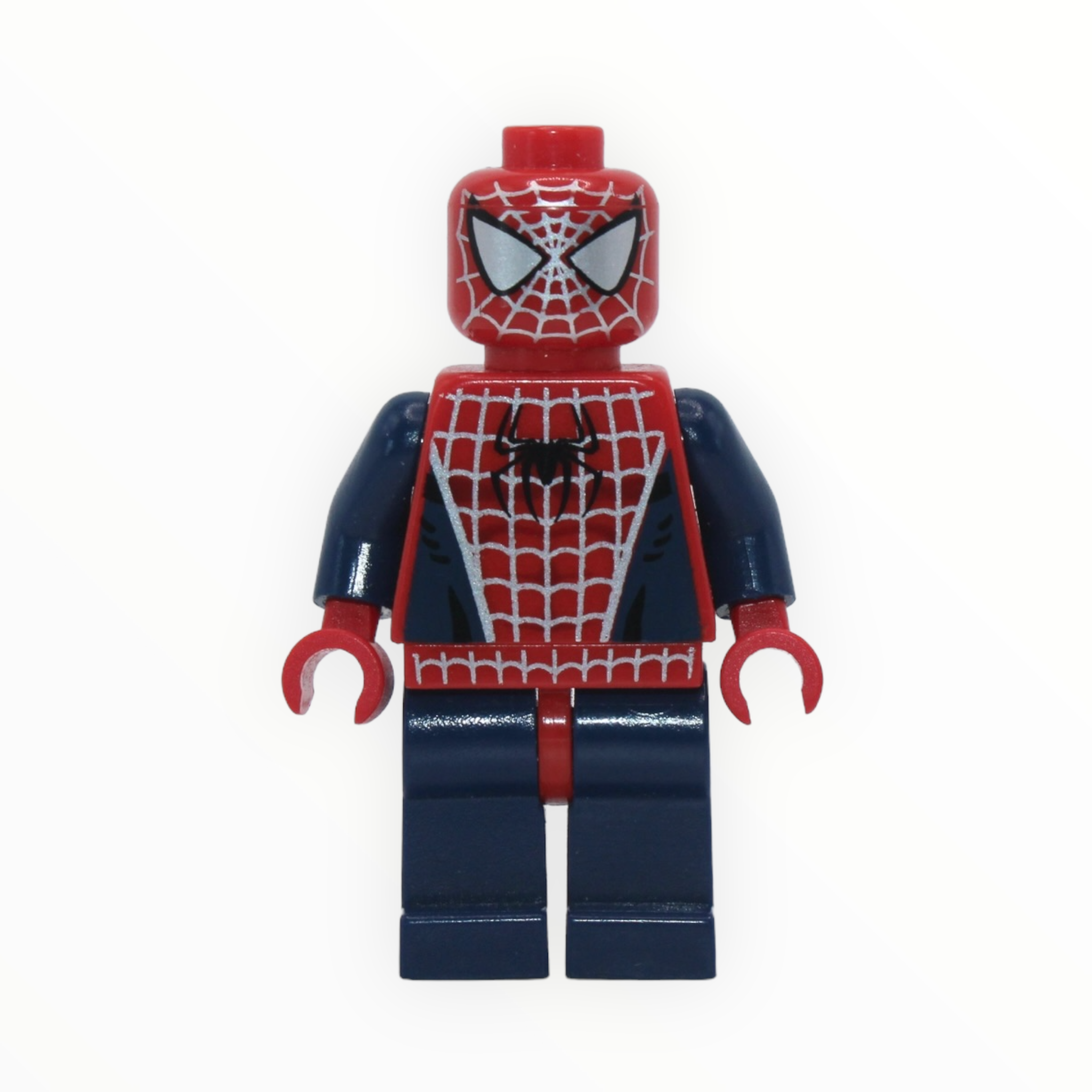 Spider-Man (silver webbing, dark blue arms and legs, 2004)
