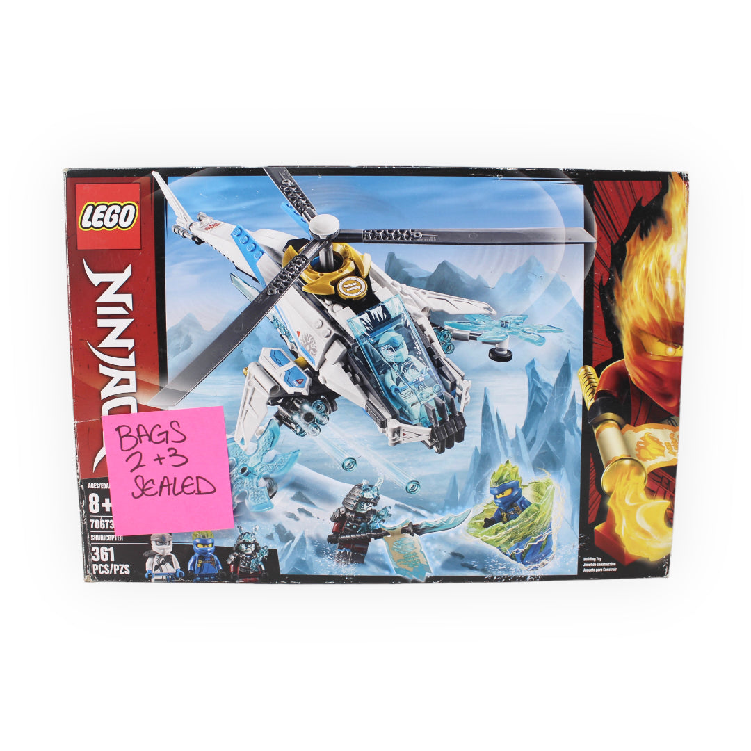 Certified Used Set 70673 Ninjago Shuricopter (one bag opened, other bags sealed)