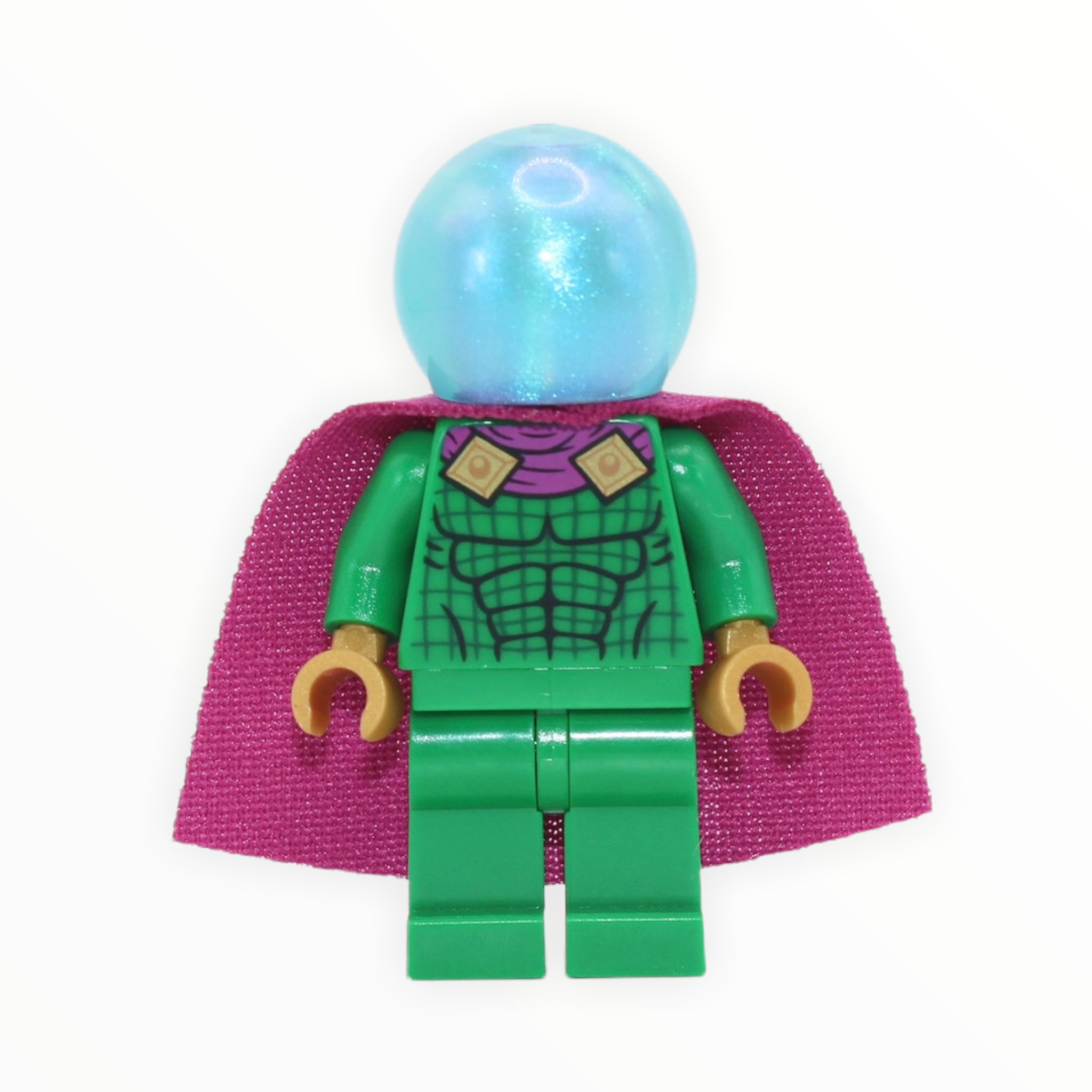 Mysterio (satin trans-light blue helmet, two-hole cape, light bluish gray head)