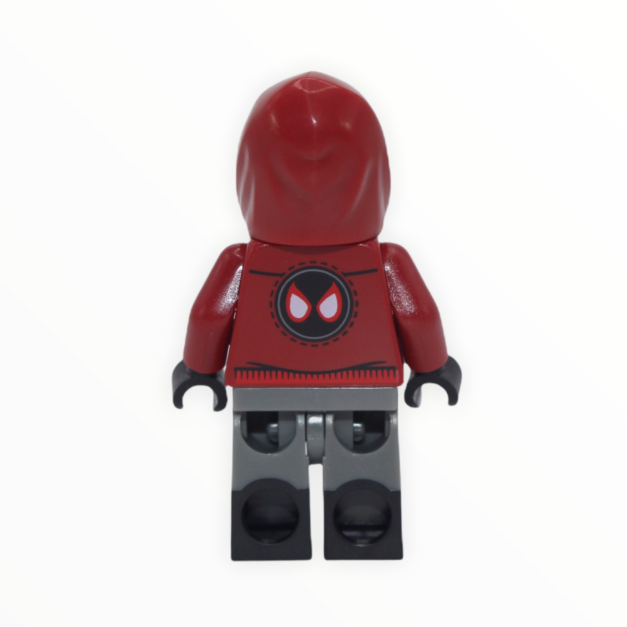 Spider-Man Miles Morales (dark red hood, jacket, boots)