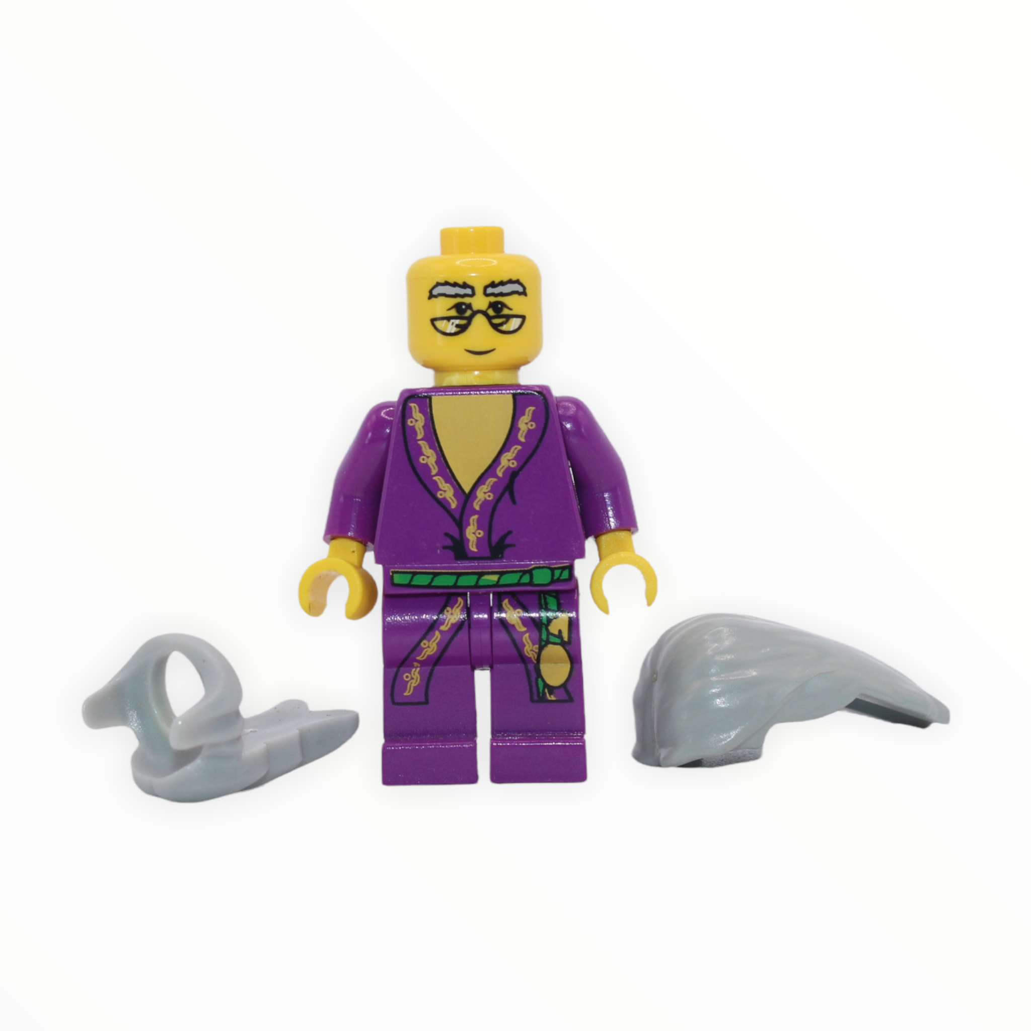 Professor Albus Dumbledore (purple robes, yellow skin)