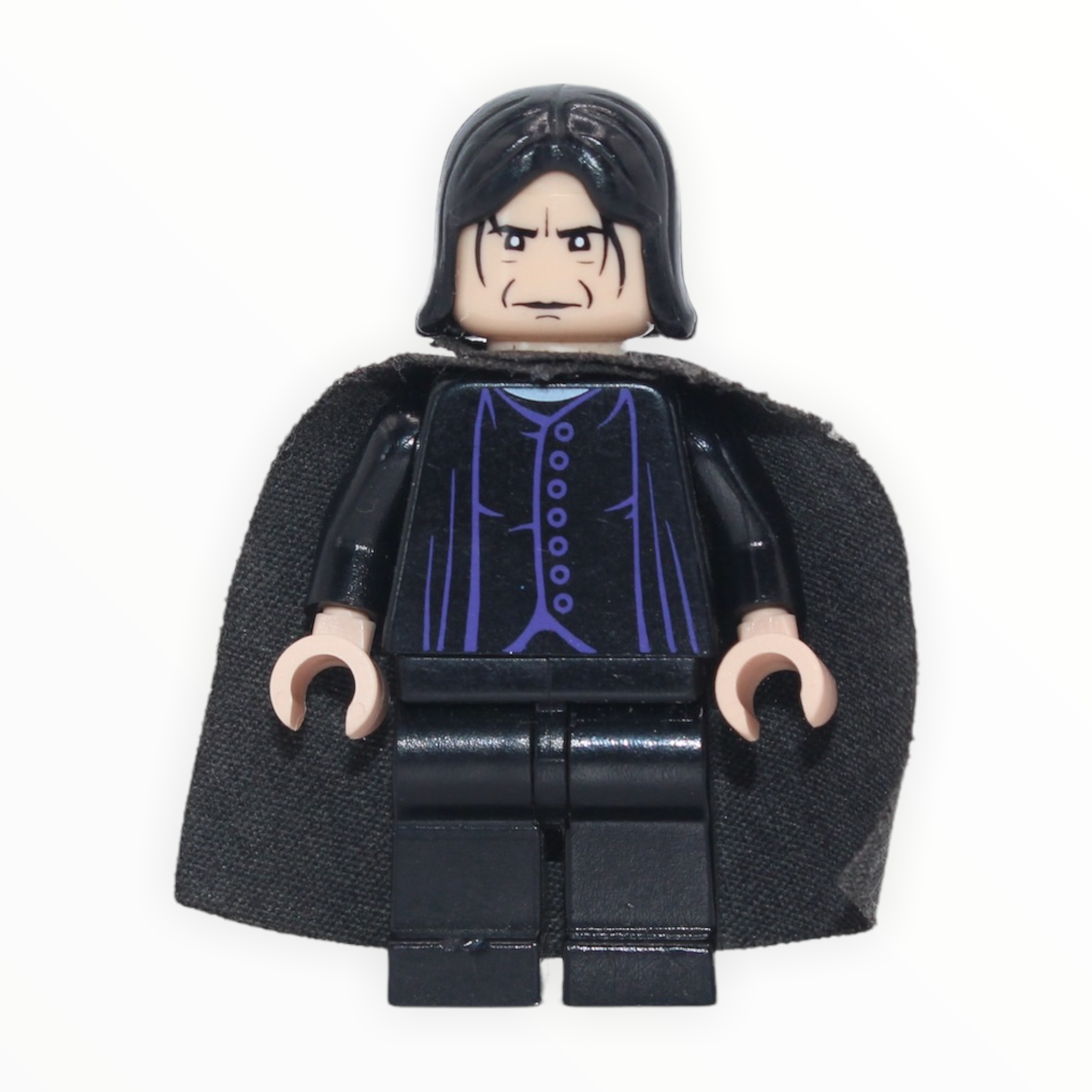 Professor Severus Snape (messy hair on head, black shirt with purple pattern, 2007)