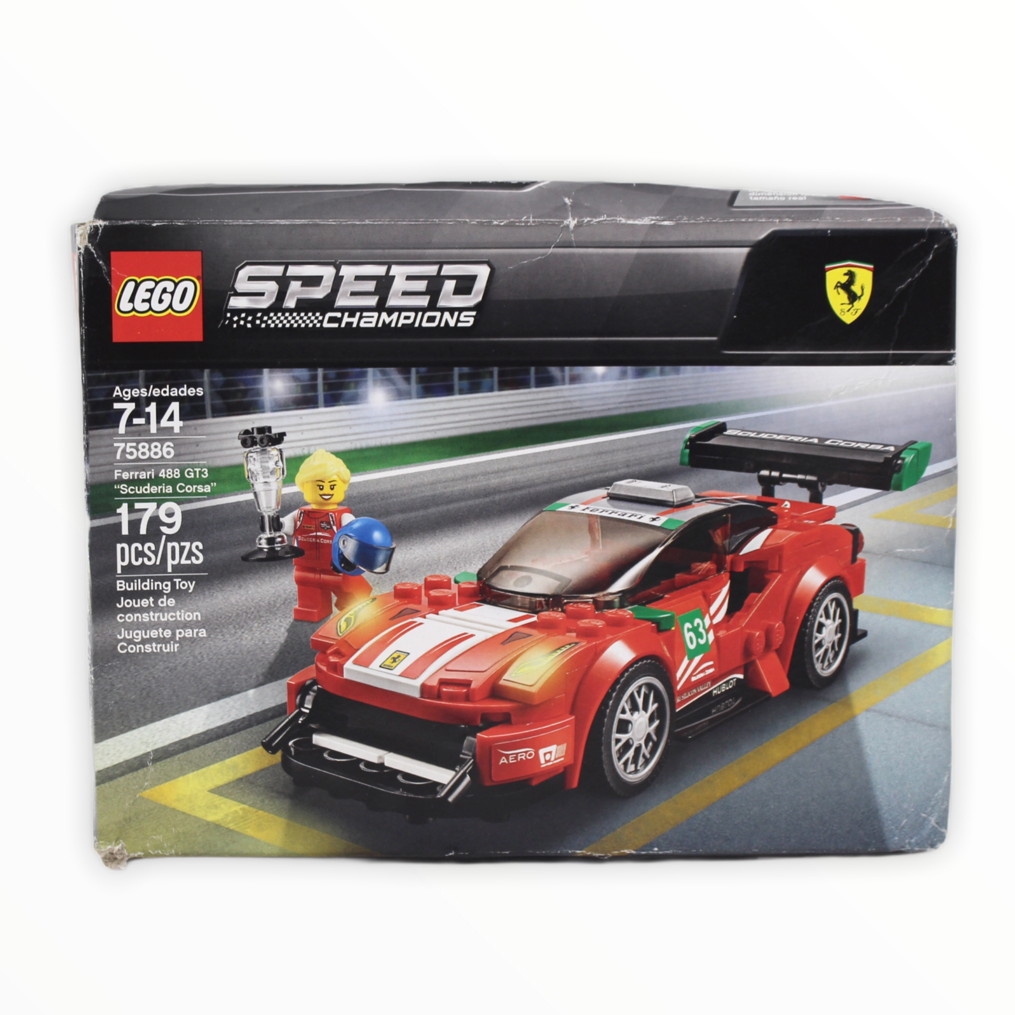 Certified Used Set 75886 Speed Champions Ferrari 488 GT3 “Scuderia Corsa”