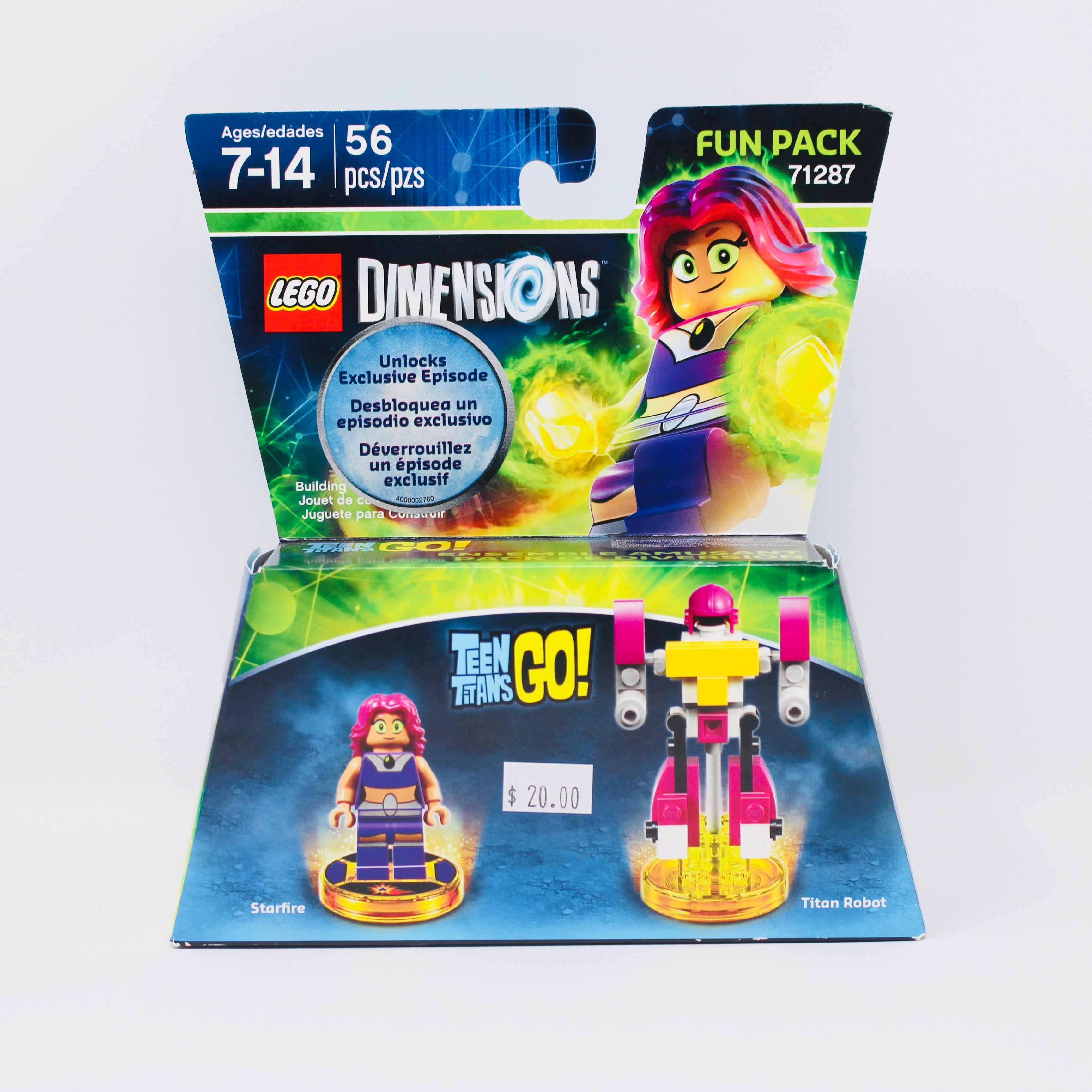 Retired Set 71287 Dimensions Teen Titans Go! Starfire and Titan Robot