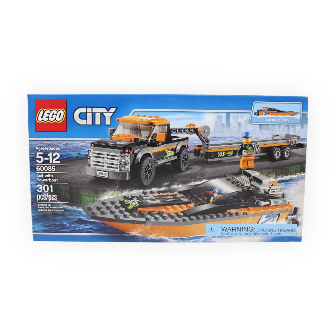 Retired Set 60085 City 4x4 with Powerboat