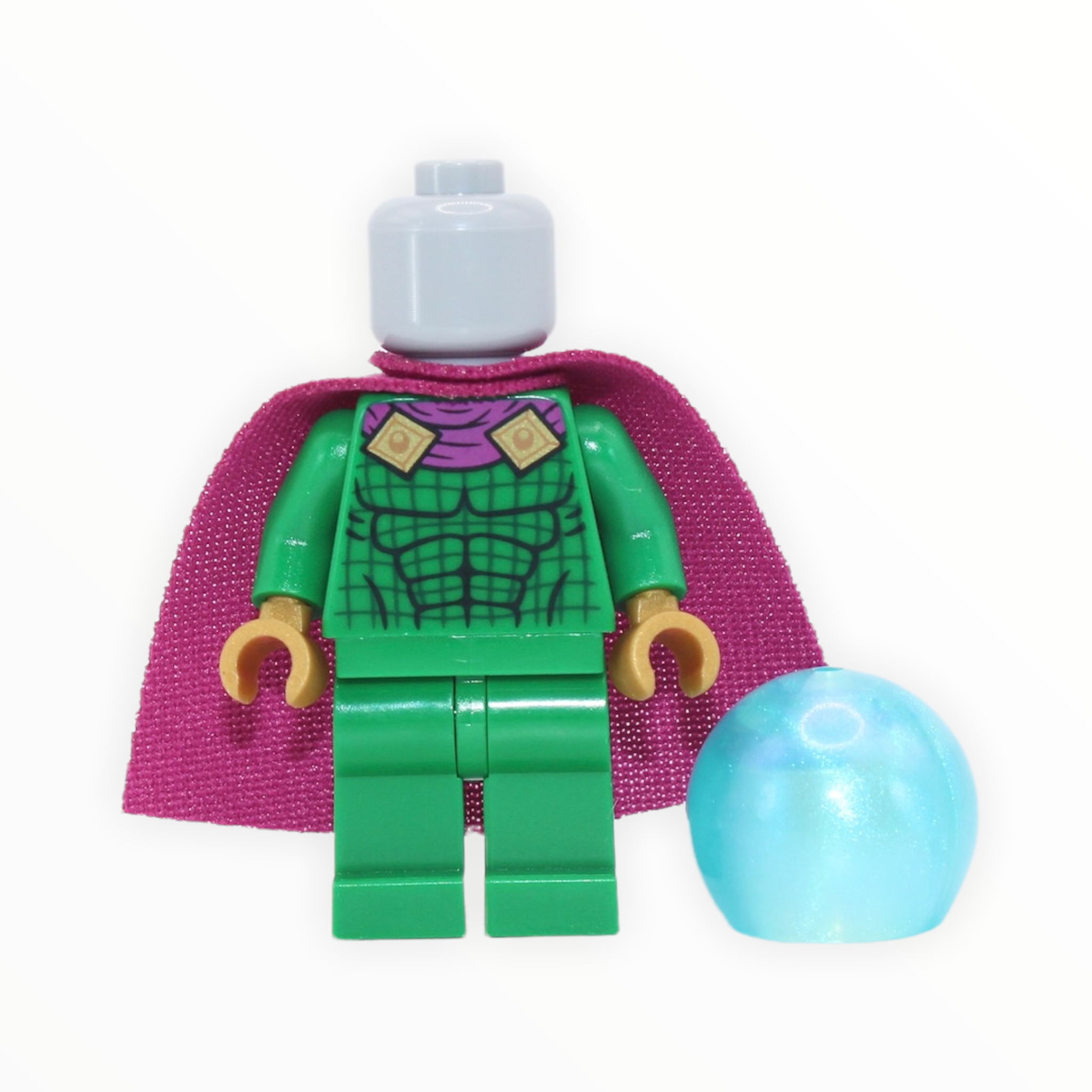 Mysterio (satin trans-light blue helmet, two-hole cape, light bluish gray head)