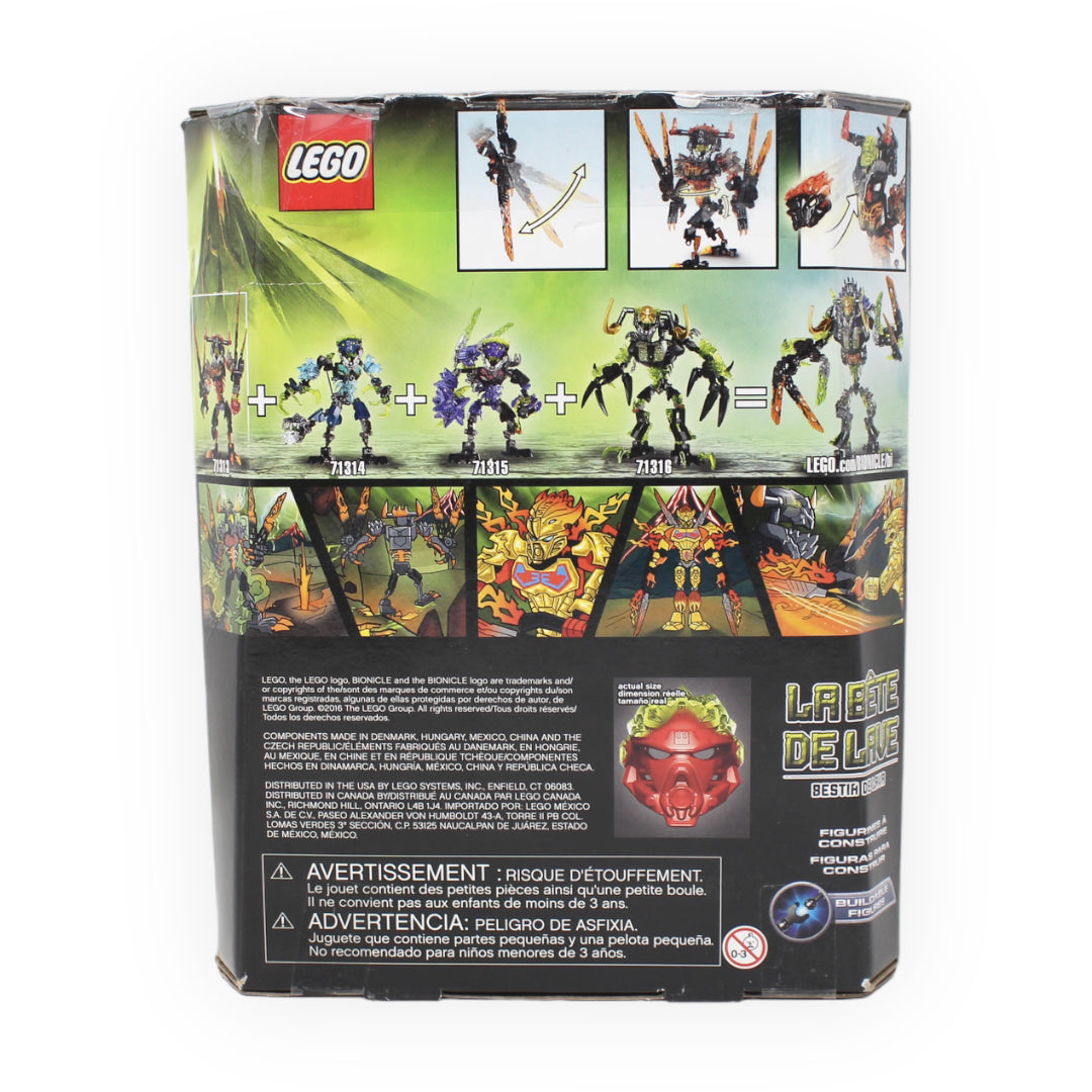 Certified Used Set 71313 Bionicle Lava Beast