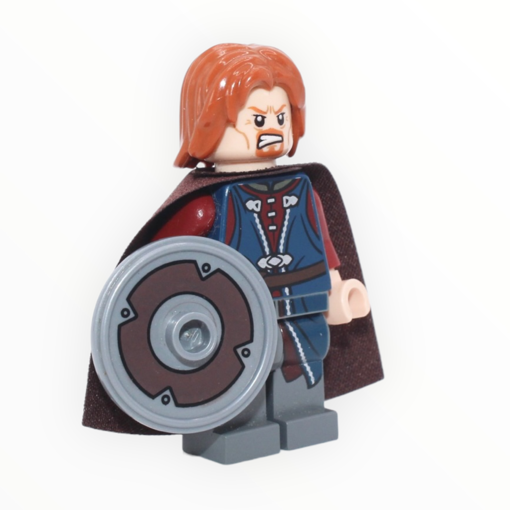 Boromir (with shield, dark bluish gray legs, 2012)