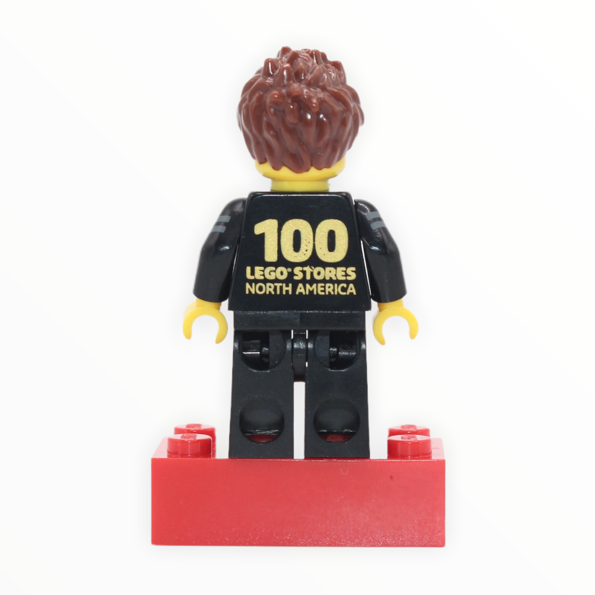 LEGO Brand Store Employee with 100 LEGO Stores Brick (100 Stores back printing on torso)