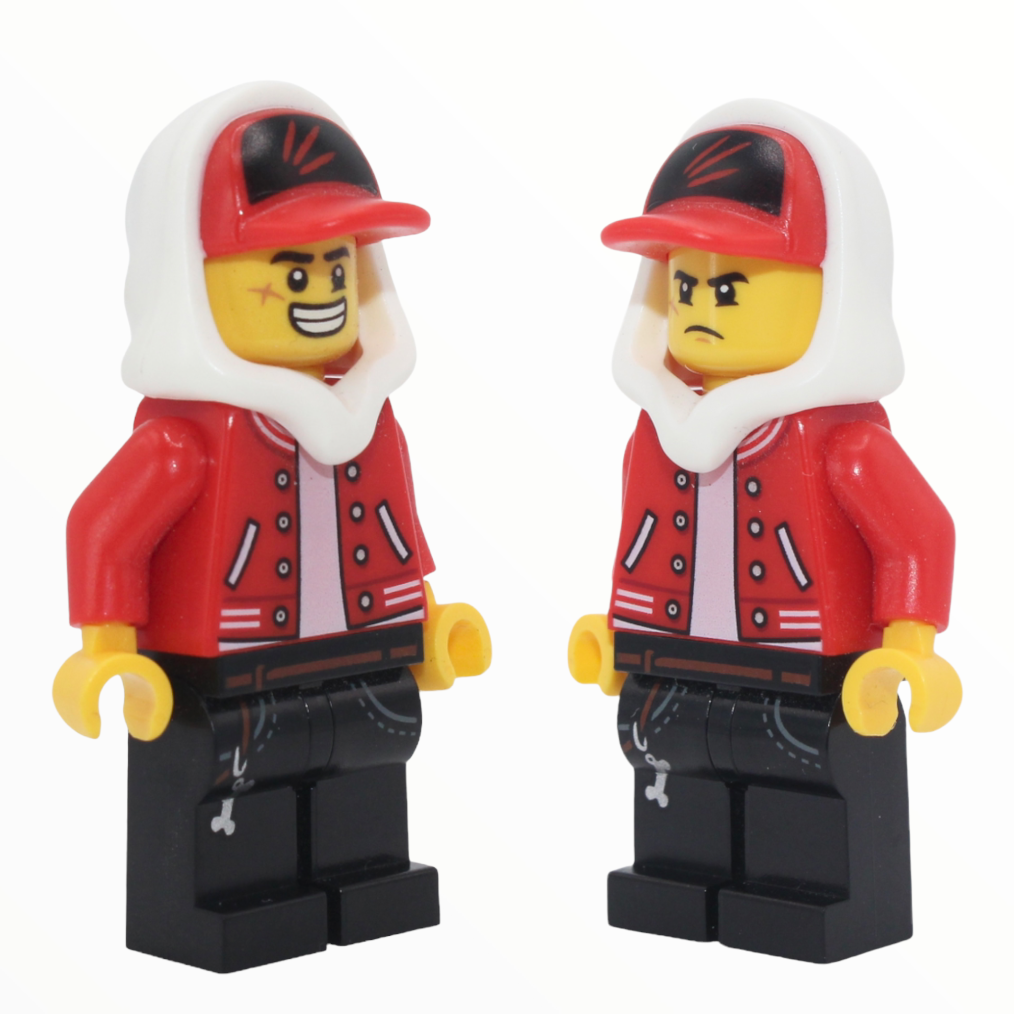 Jack Davids (red jacket, white hood, smile/ grumpy)