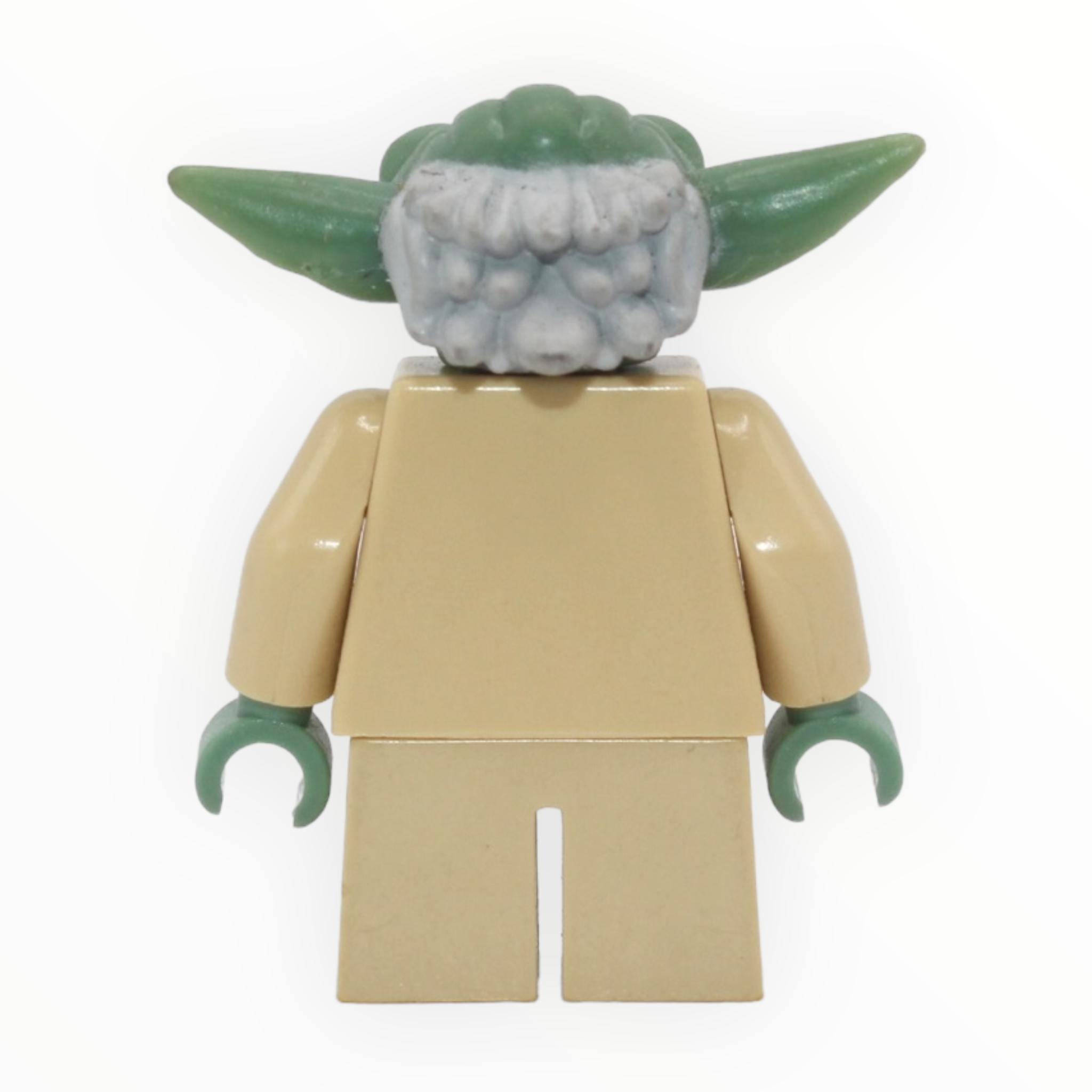 Yoda (Clone Wars, dark gray hair, dark orange belt, plain back)