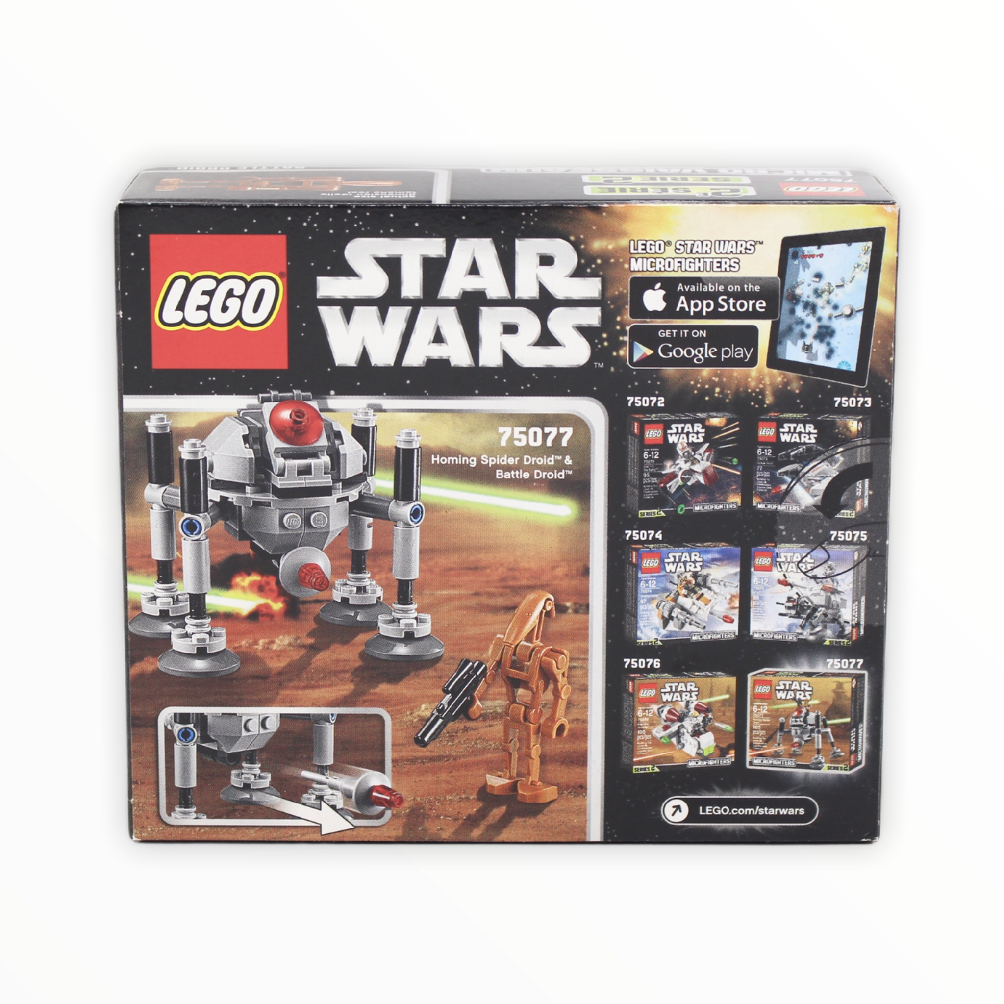 Retired Set 75077 Star Wars Homing Spider Droid Microfighter